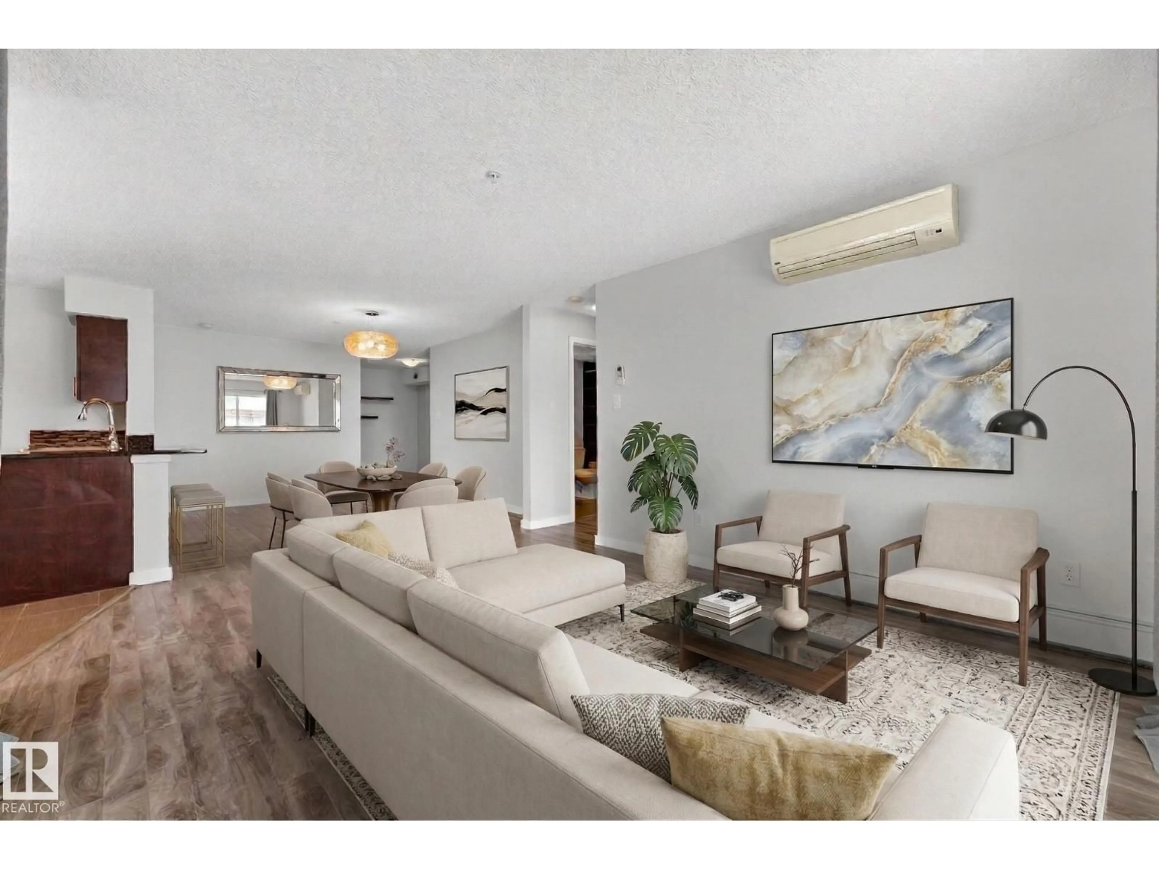 Living room with furniture, unknown for 301 - 1070 MCCONACHIE BV, Edmonton Alberta T5Y0X1