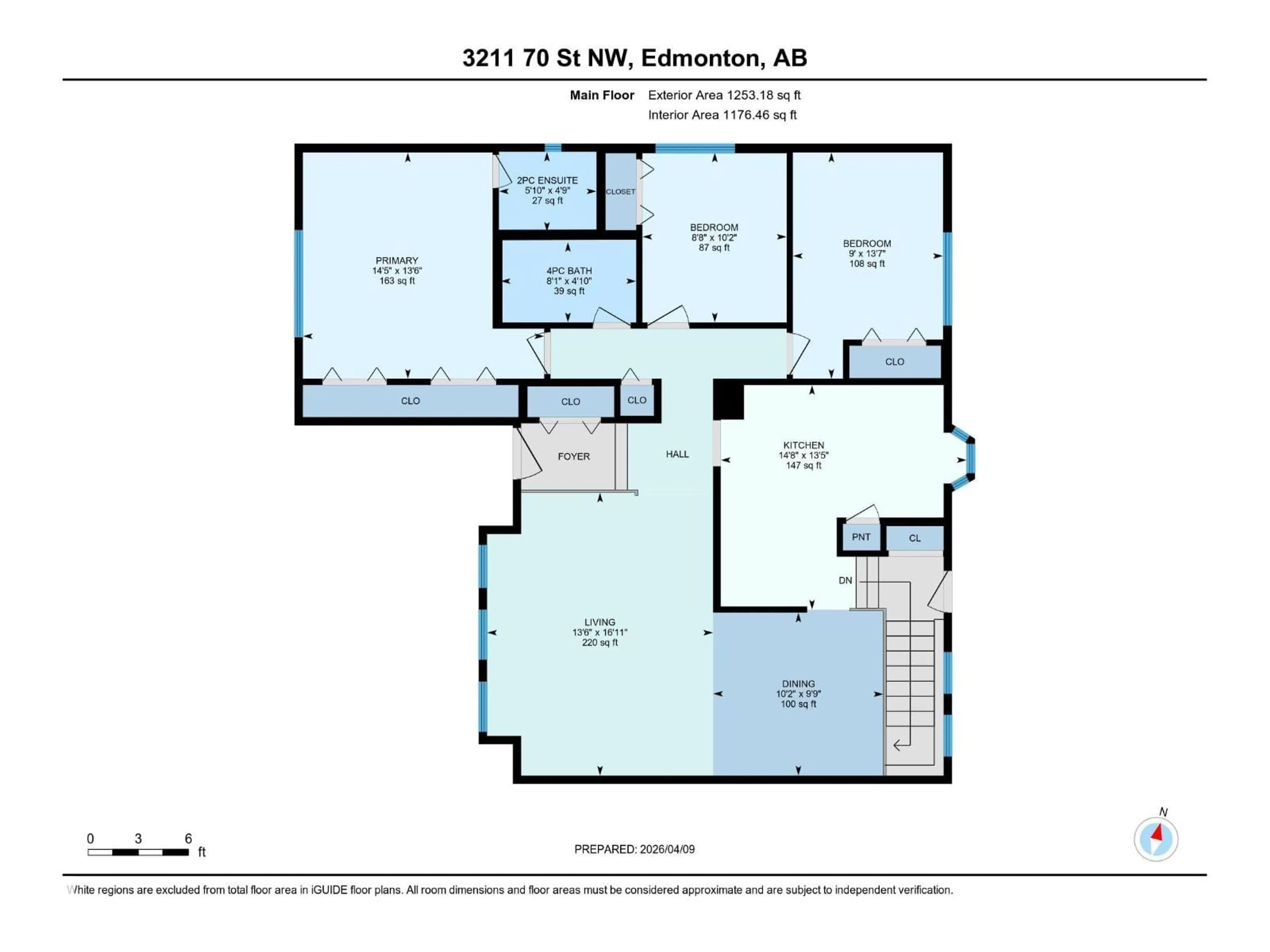 Floor plan for NW - 3211 70 ST, Edmonton Alberta T6K1L3