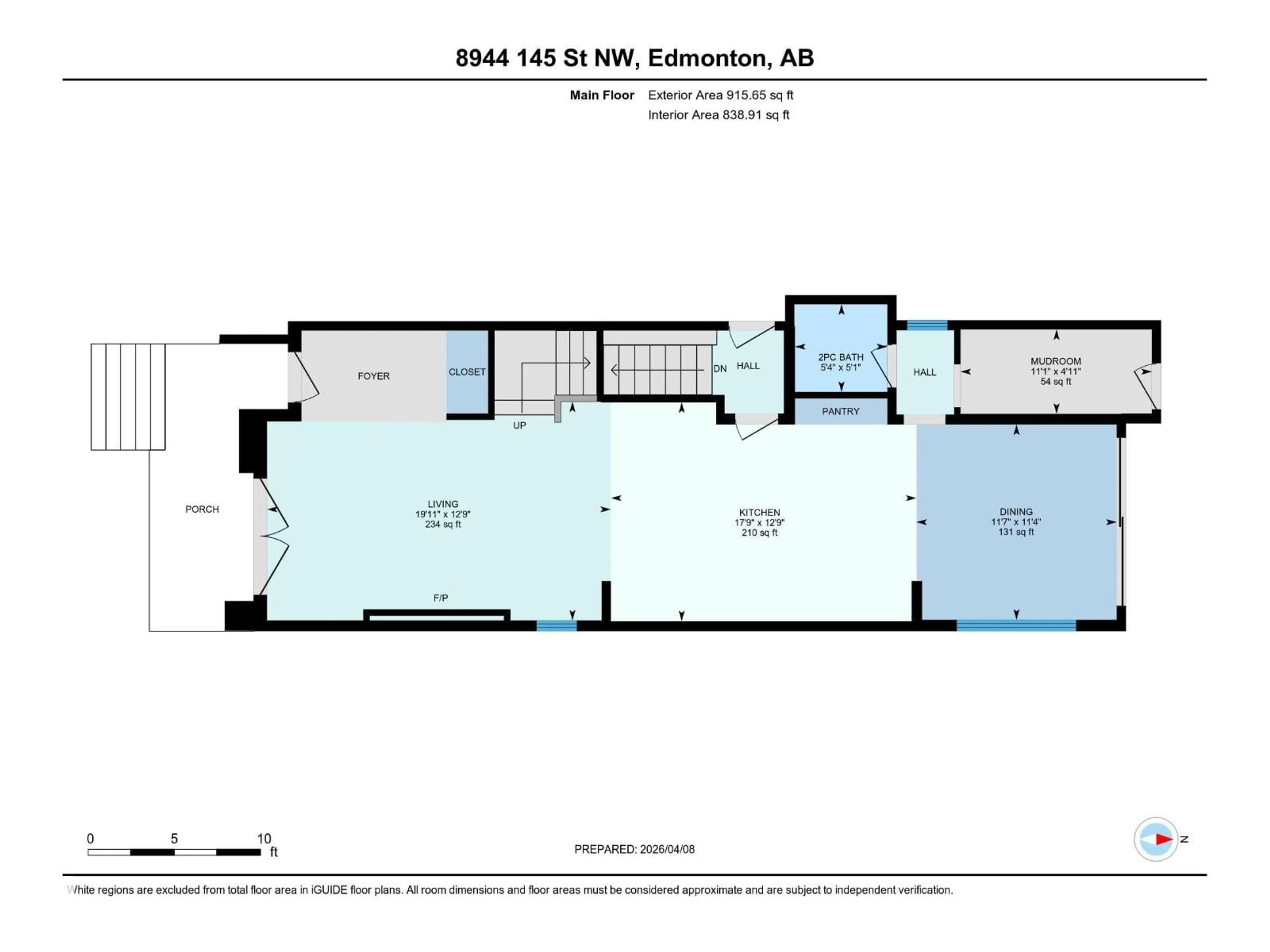 Floor plan for NW - 8944 145 ST, Edmonton Alberta T5R0T8