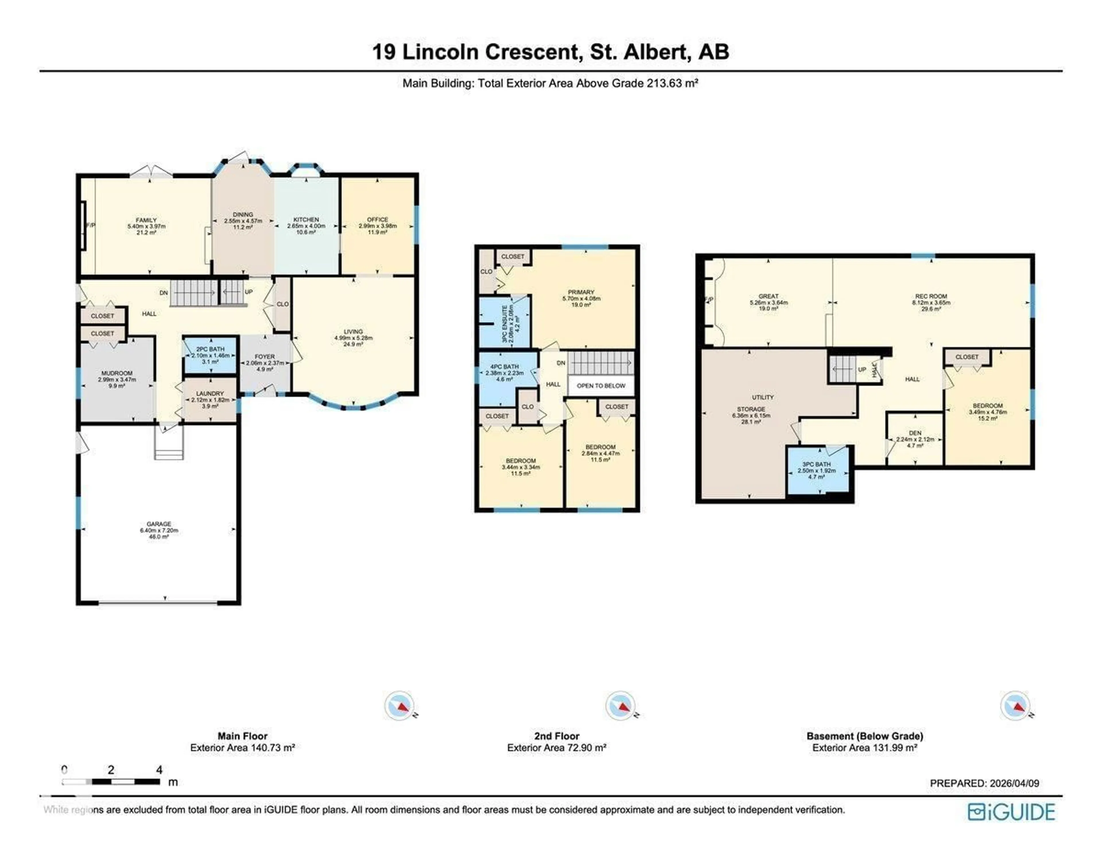 Floor plan for 19 LINCOLN CR, St. Albert Alberta T8N3M9