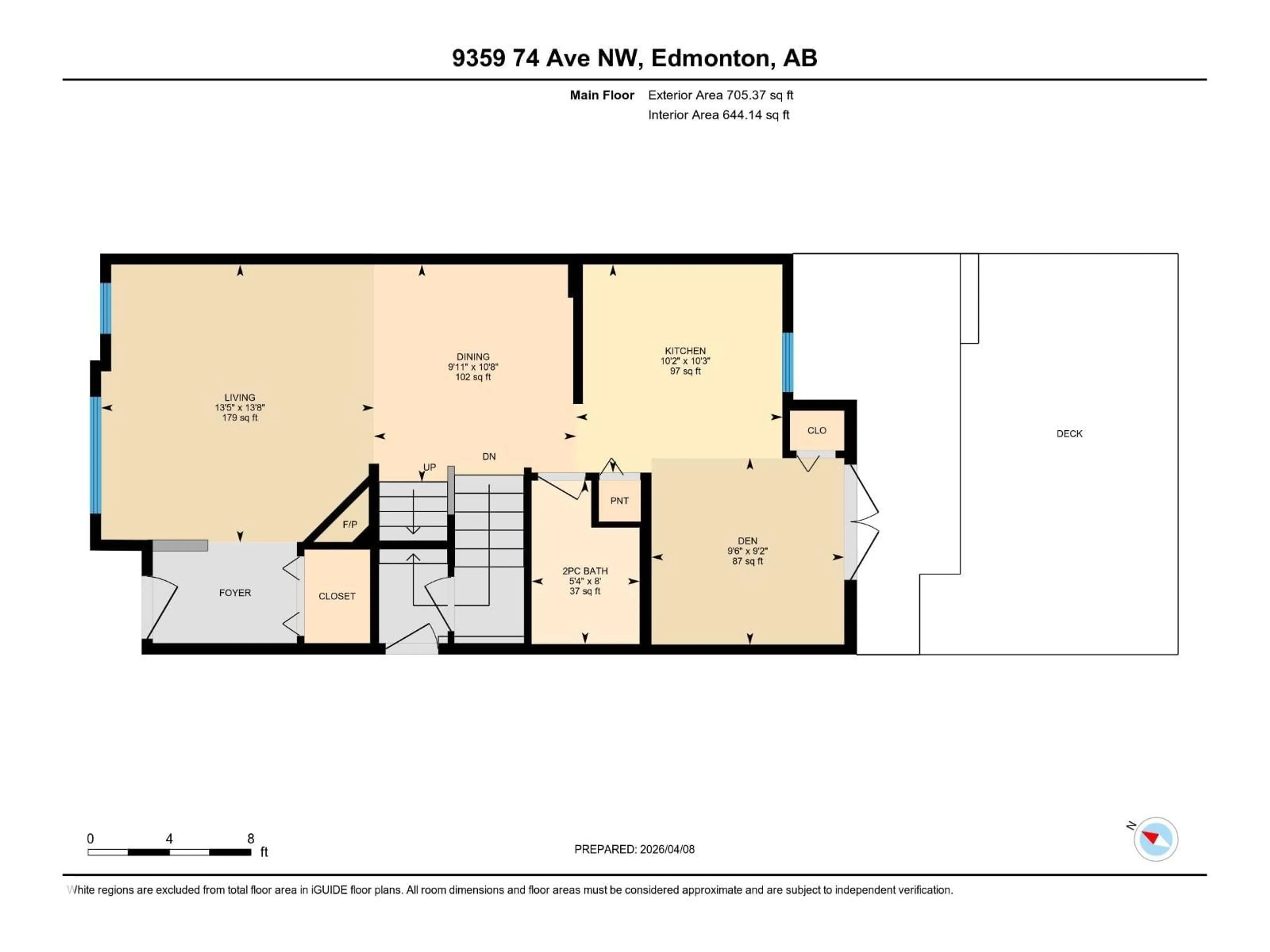 Floor plan for 9359 74 AV, Edmonton Alberta T6E1E3