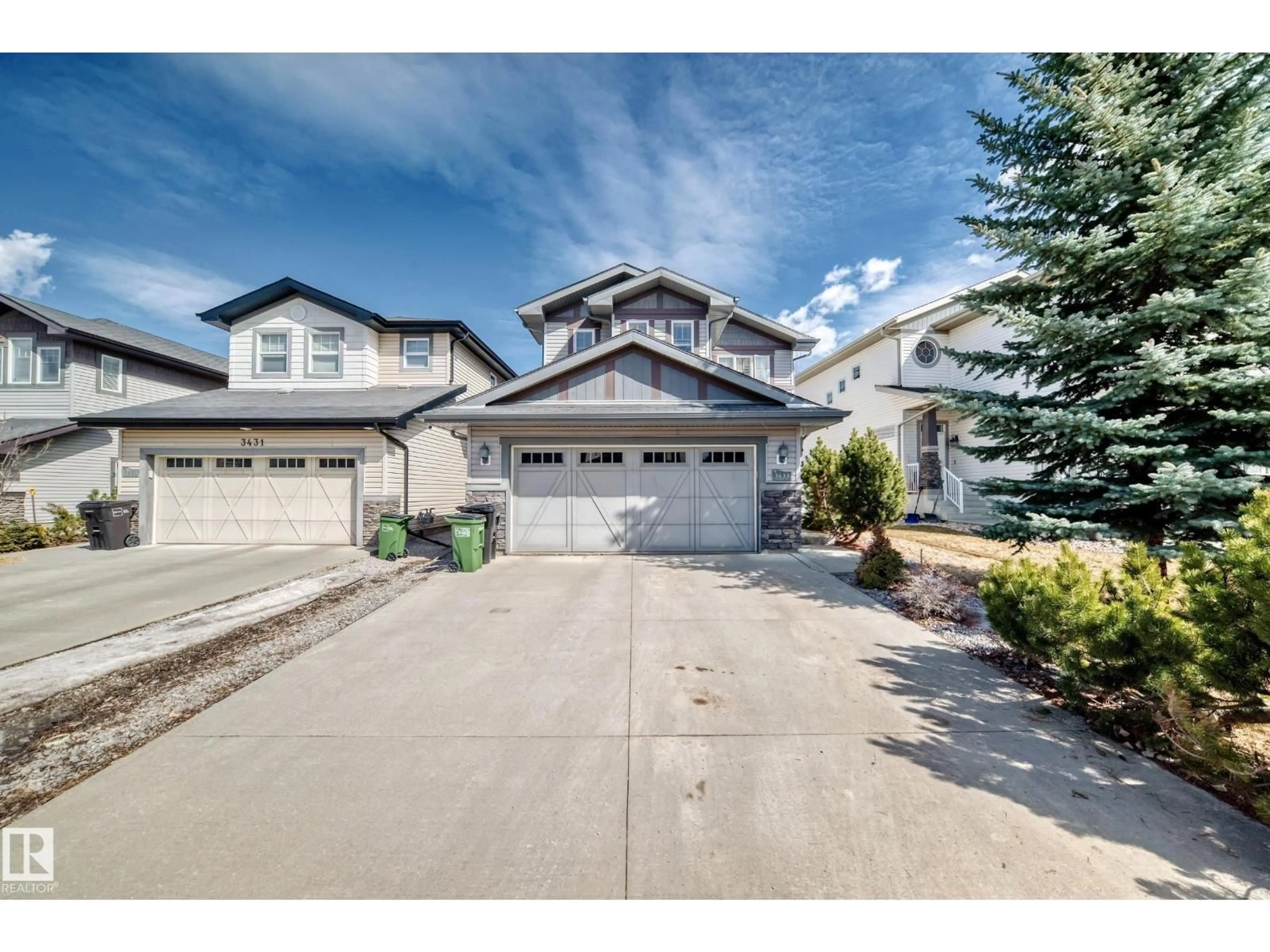 A pic from outside/outdoor area/front of a property/back of a property/a pic from drone, street for LI NW - 3433 GOODRIDGE LINK, Edmonton Alberta T5T4E9