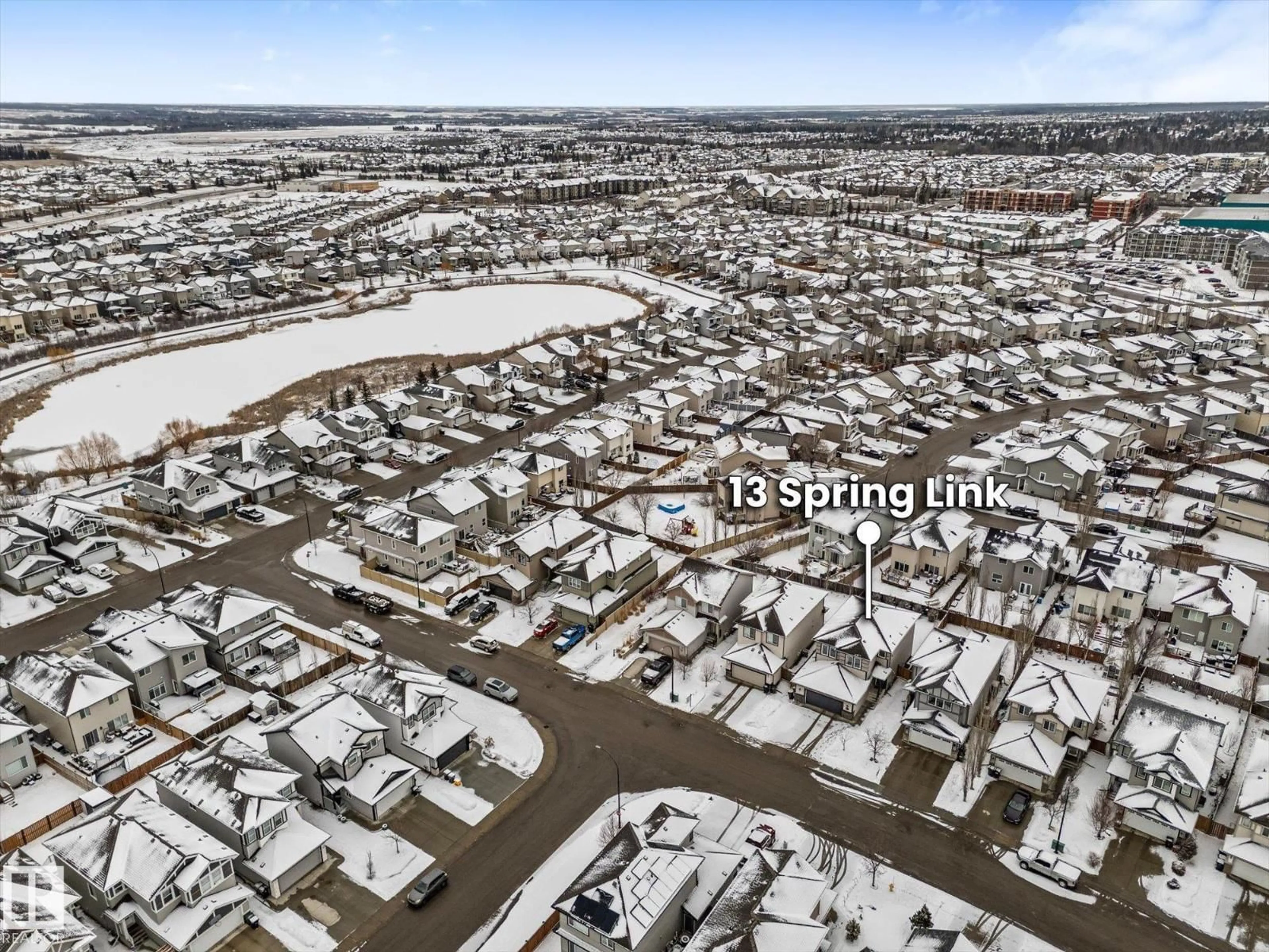A pic from outside/outdoor area/front of a property/back of a property/a pic from drone, street for 13 SPRING LI, Spruce Grove Alberta T7X0V1