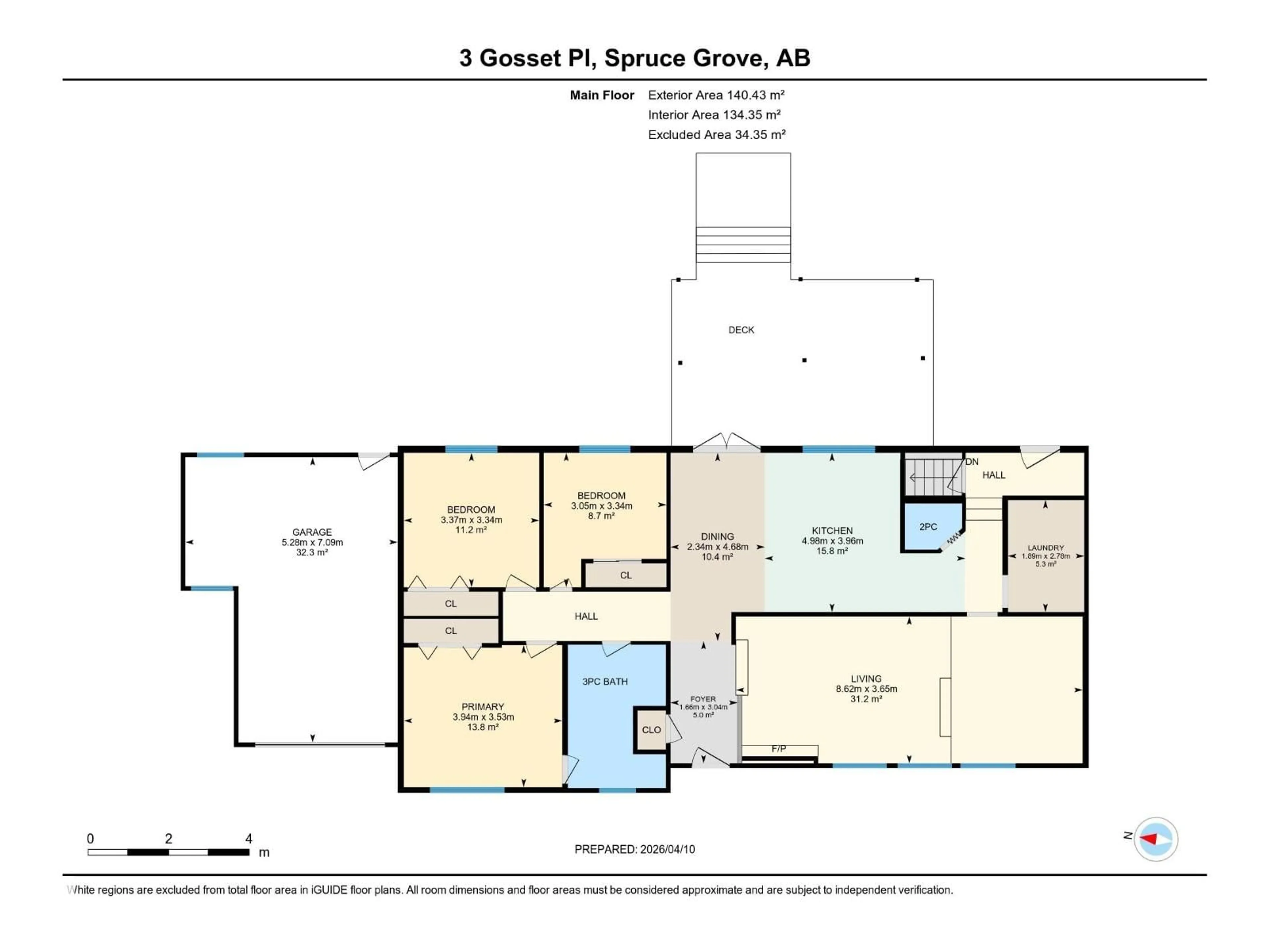 Floor plan for 3 GOSSET PL, Spruce Grove Alberta T7X0J5