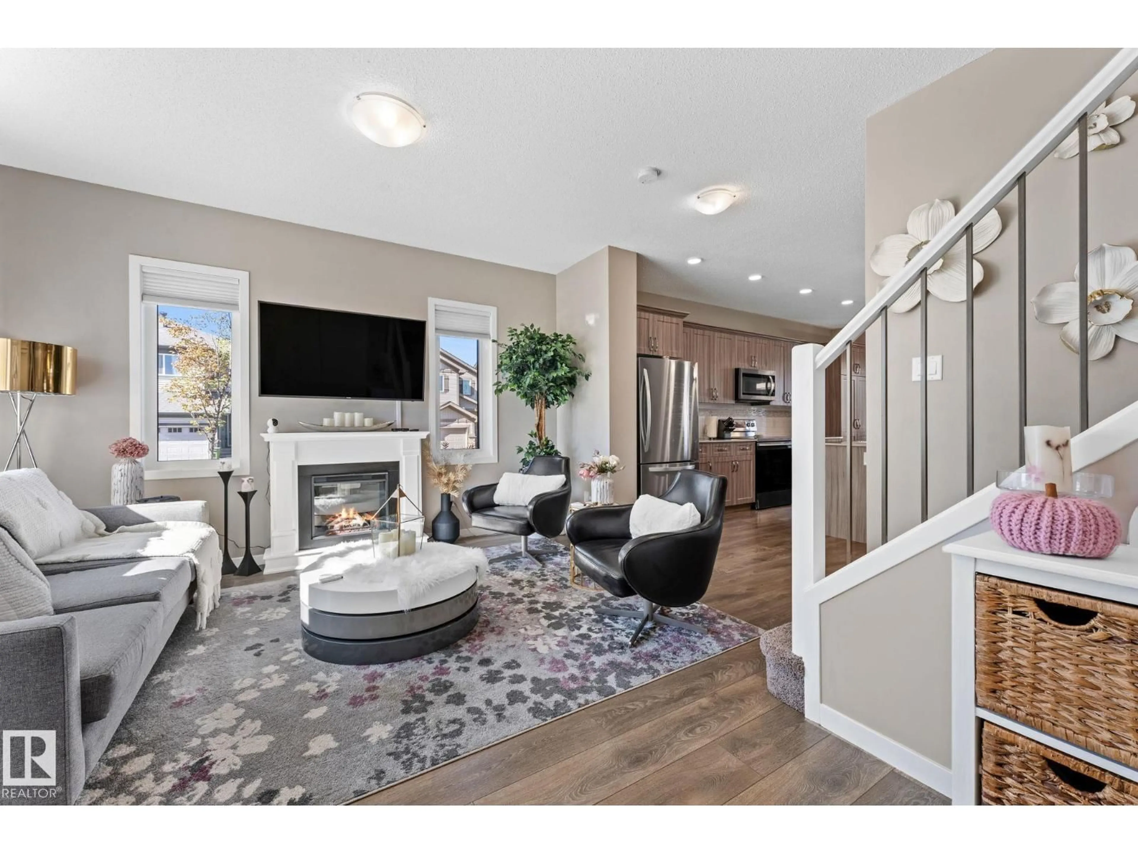 Living room with furniture, unknown for NW - 17159 49 ST, Edmonton Alberta T5Z0J1