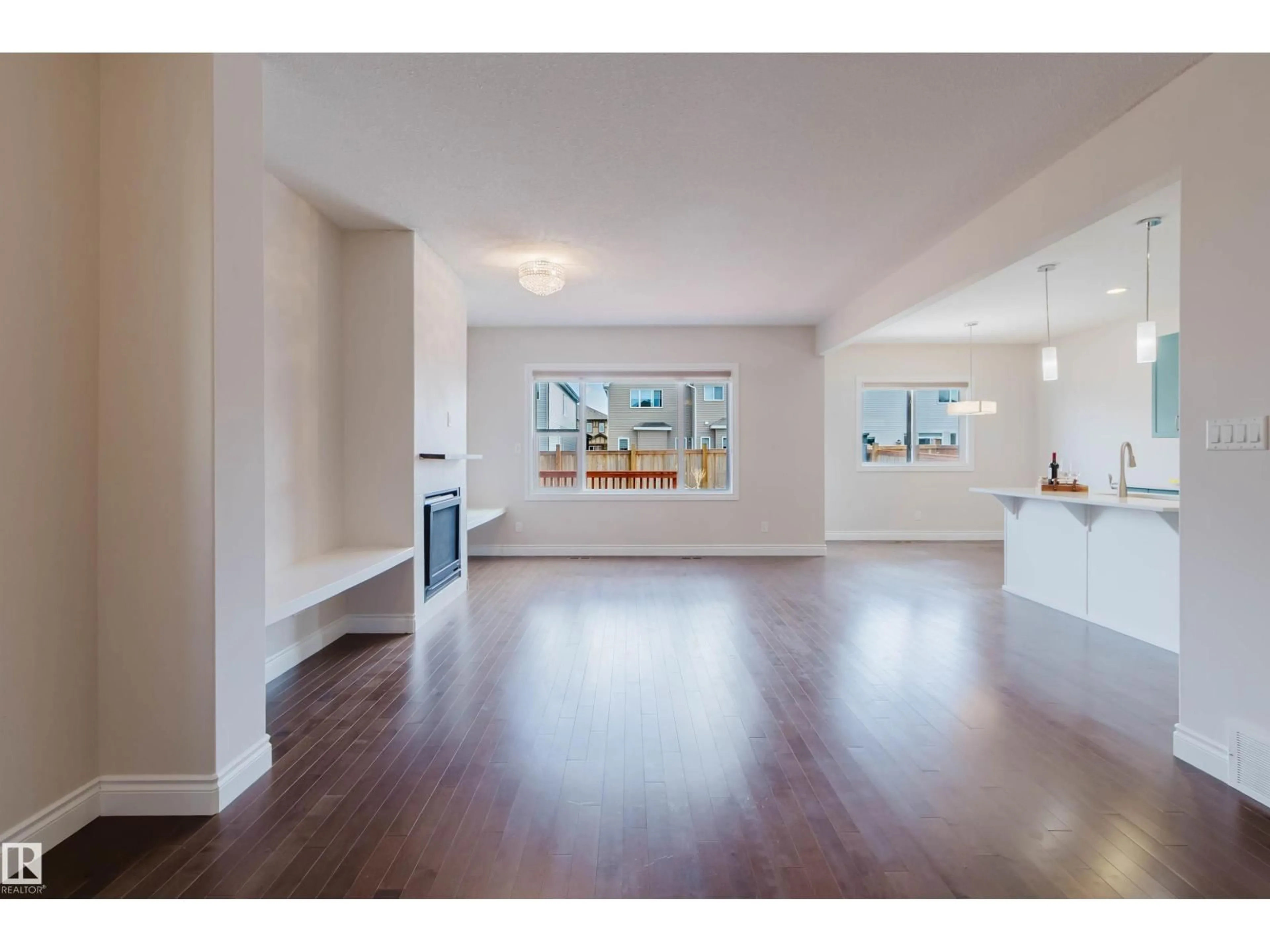 Open concept kitchen, wood/laminate floor for 4875 WRIGHT DR, Edmonton Alberta T6W3K2