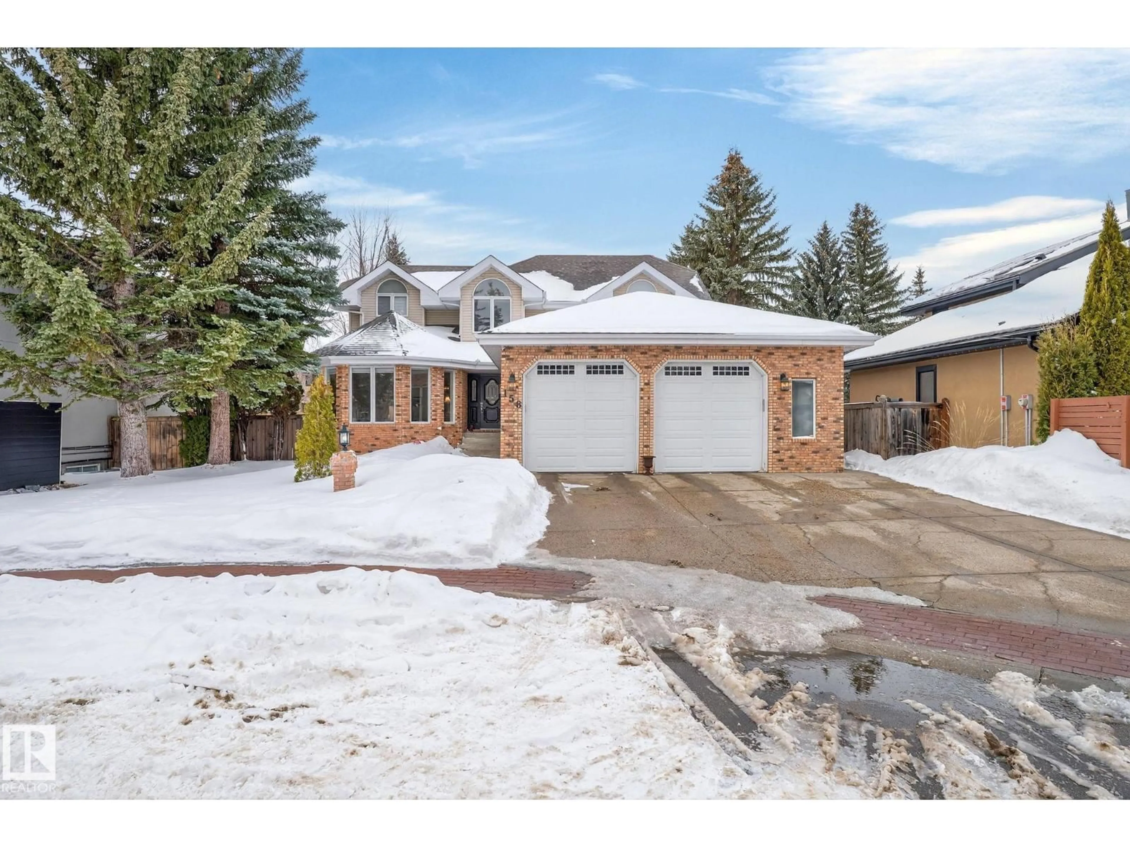 Home with brick exterior material, street for 158 WOLF RIDGE PL, Edmonton Alberta T5T5M9