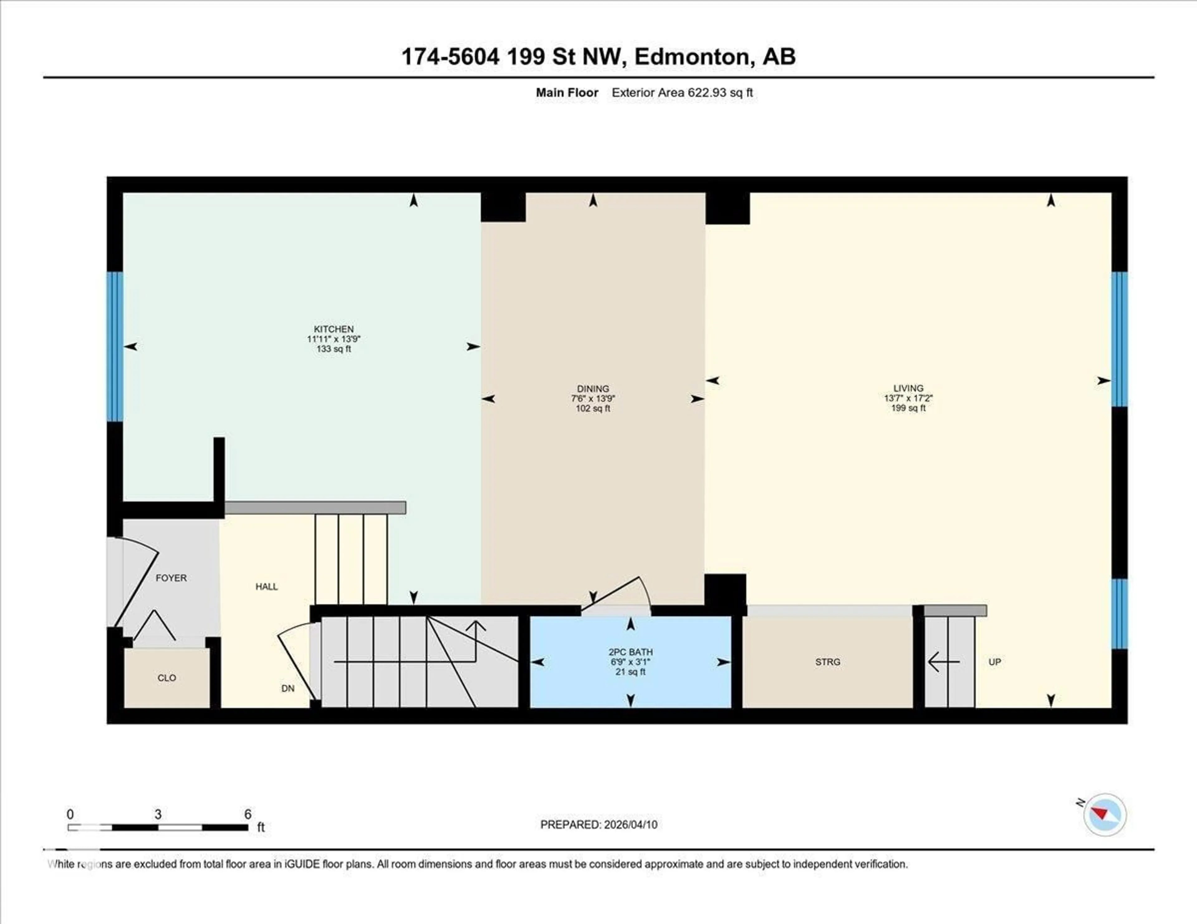 Floor plan for #174 - 5604 199 ST, Edmonton Alberta T6M2Z9