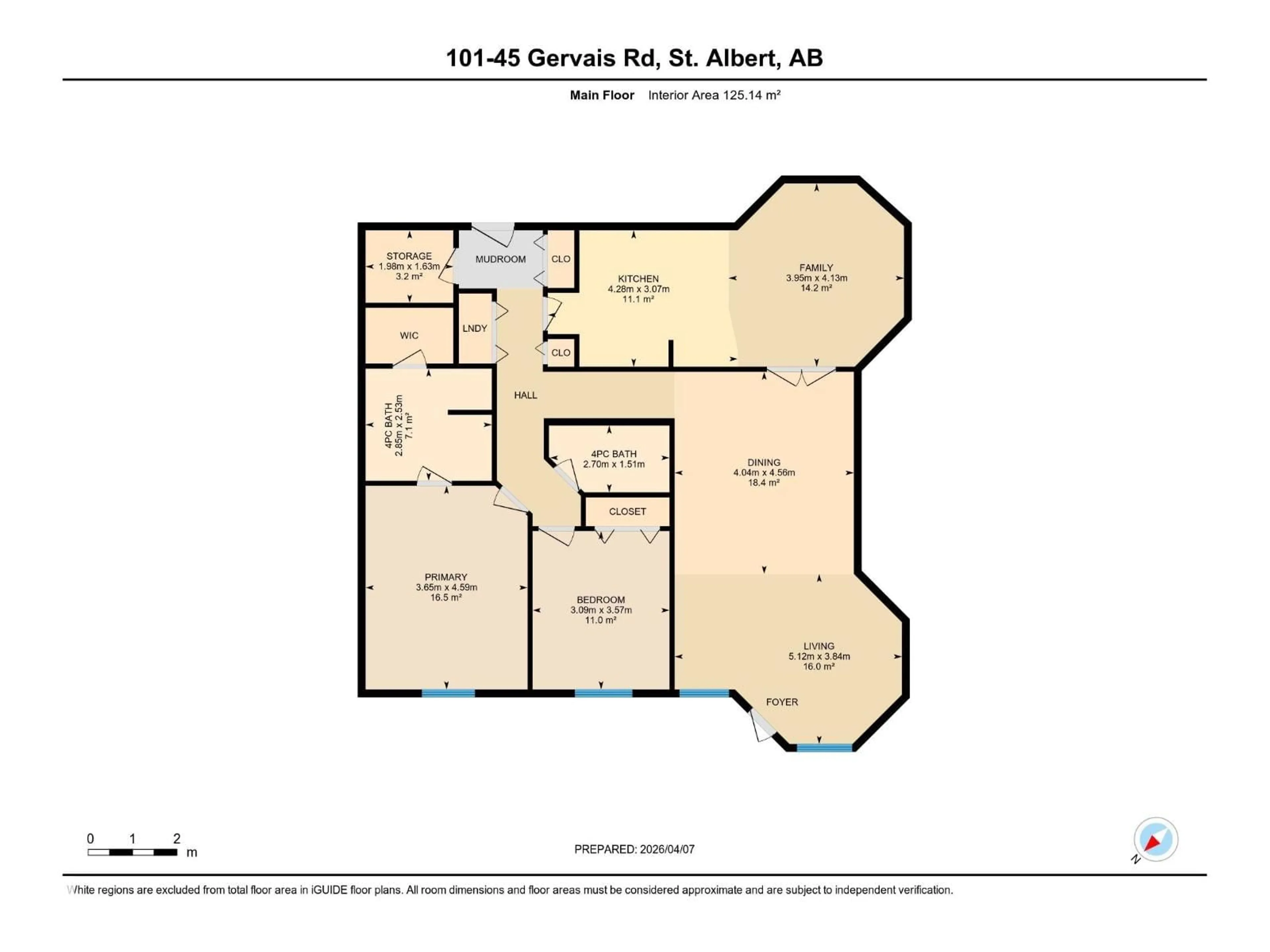 Floor plan for 101 - 101 GERVAIS RD, St. Albert Alberta T8N6H7