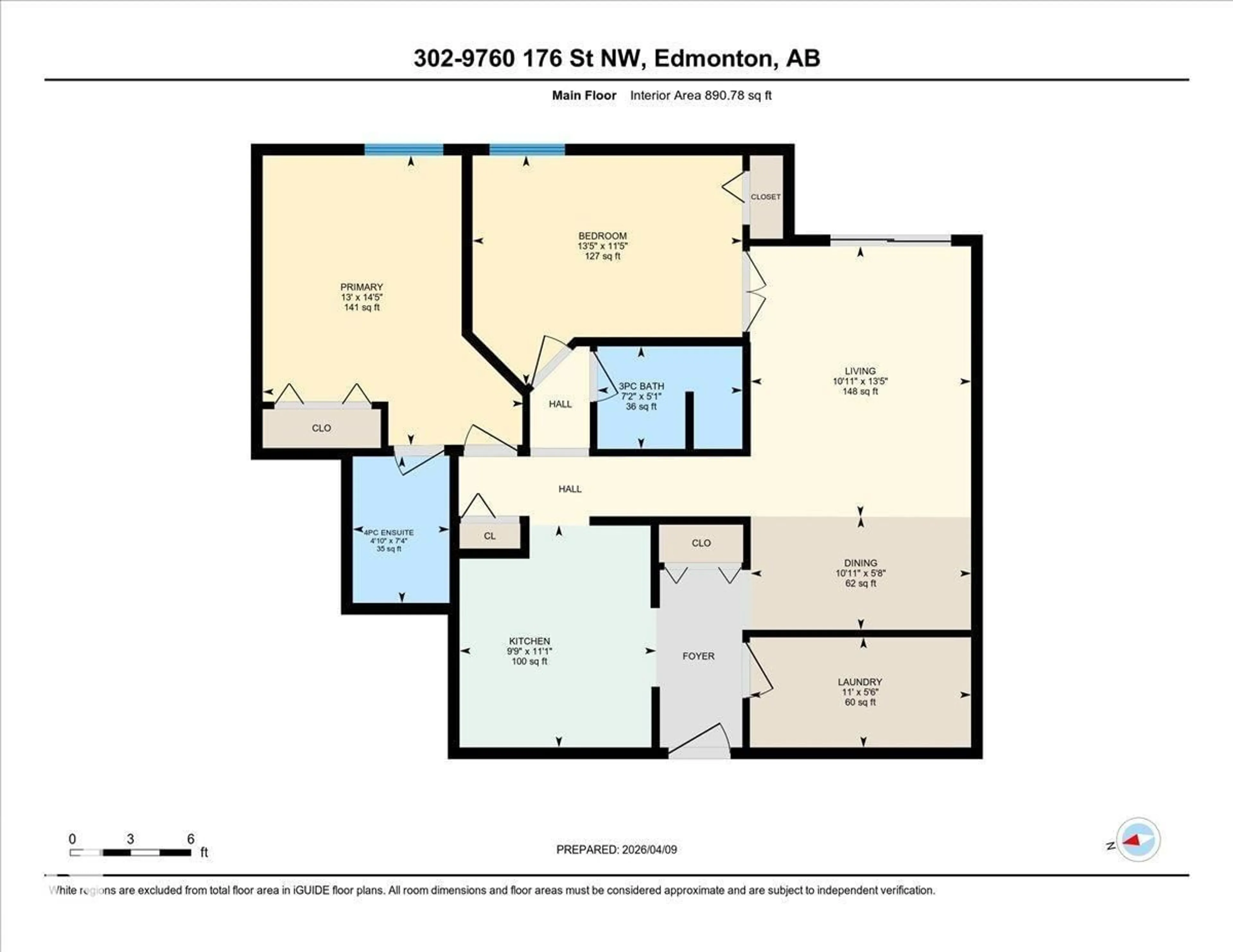 Floor plan for #302 - 9760 176 ST, Edmonton Alberta T5T5Z5