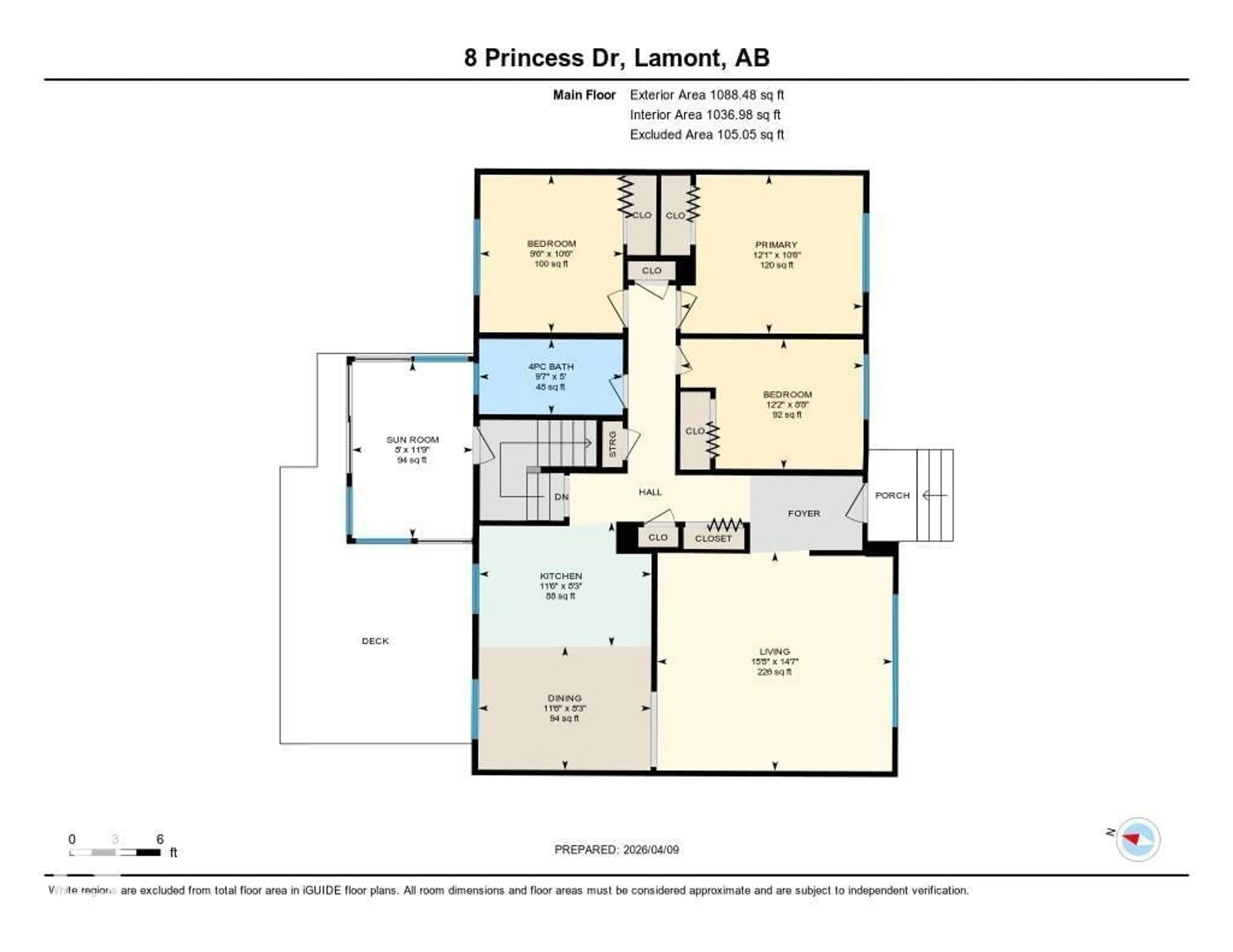 Floor plan for 8 PRINCESS DR, Lamont Alberta T0B2R0