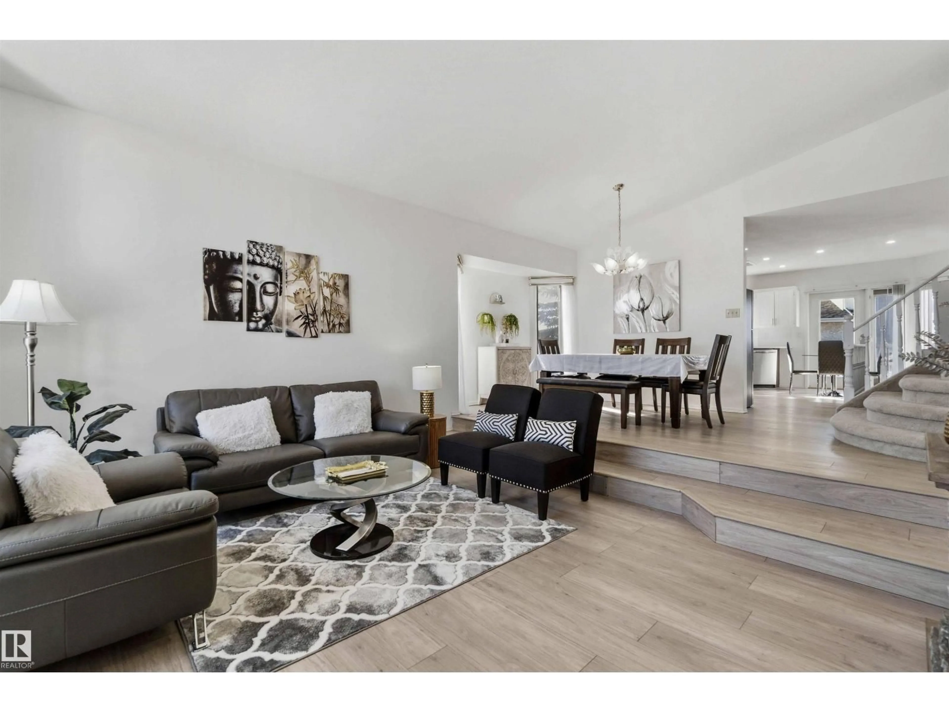 Living room with furniture, unknown for 7607 158 AV, Edmonton Alberta T5Z2R9