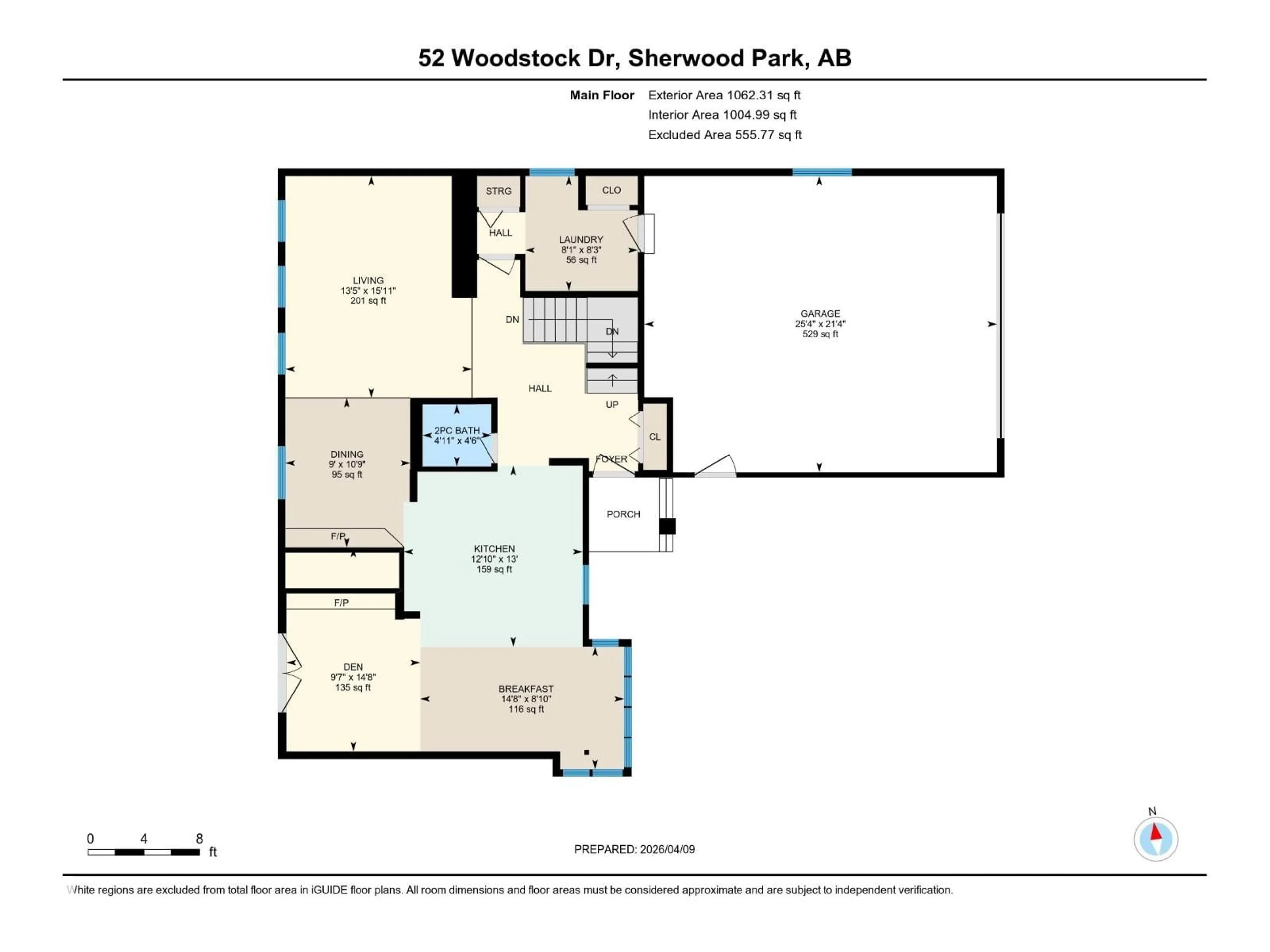 Floor plan for 52 WOODSTOCK DR, Sherwood Park Alberta T8A4C3