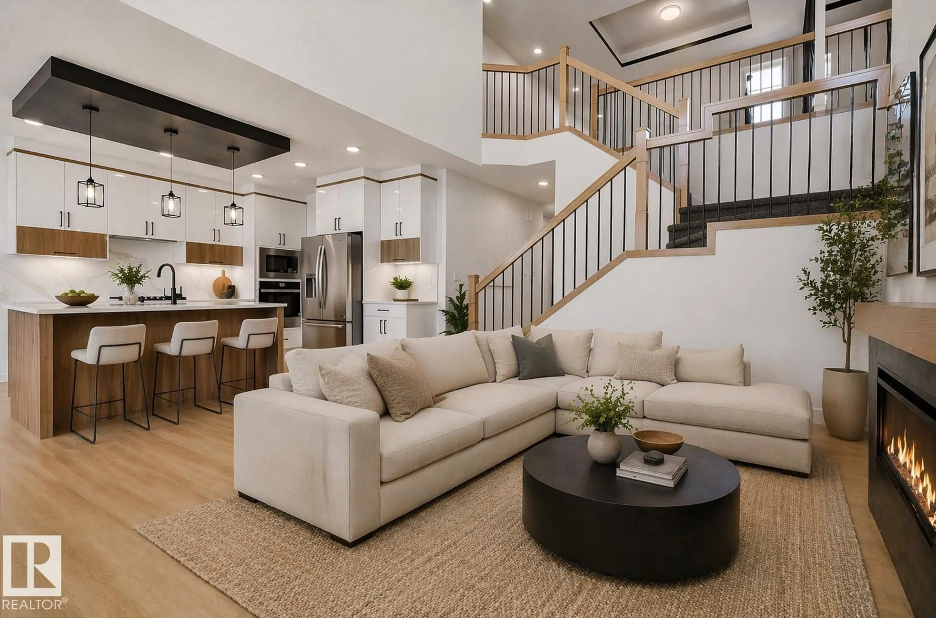 Living room with furniture, unknown for 12 EDGEFIELD WY, St. Albert Alberta T8N8A1