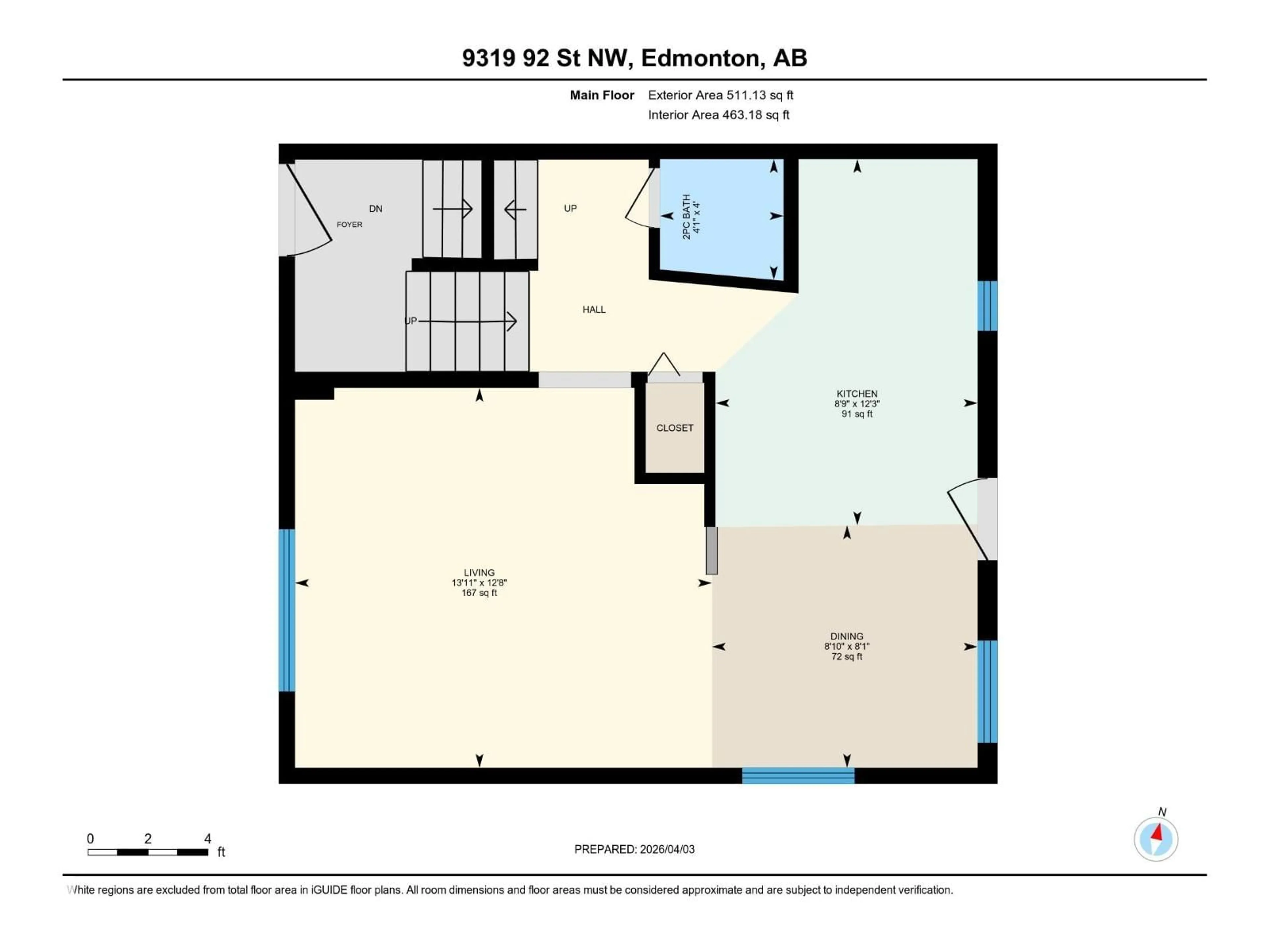 Floor plan for 9319 92 ST, Edmonton Alberta T6C3R7