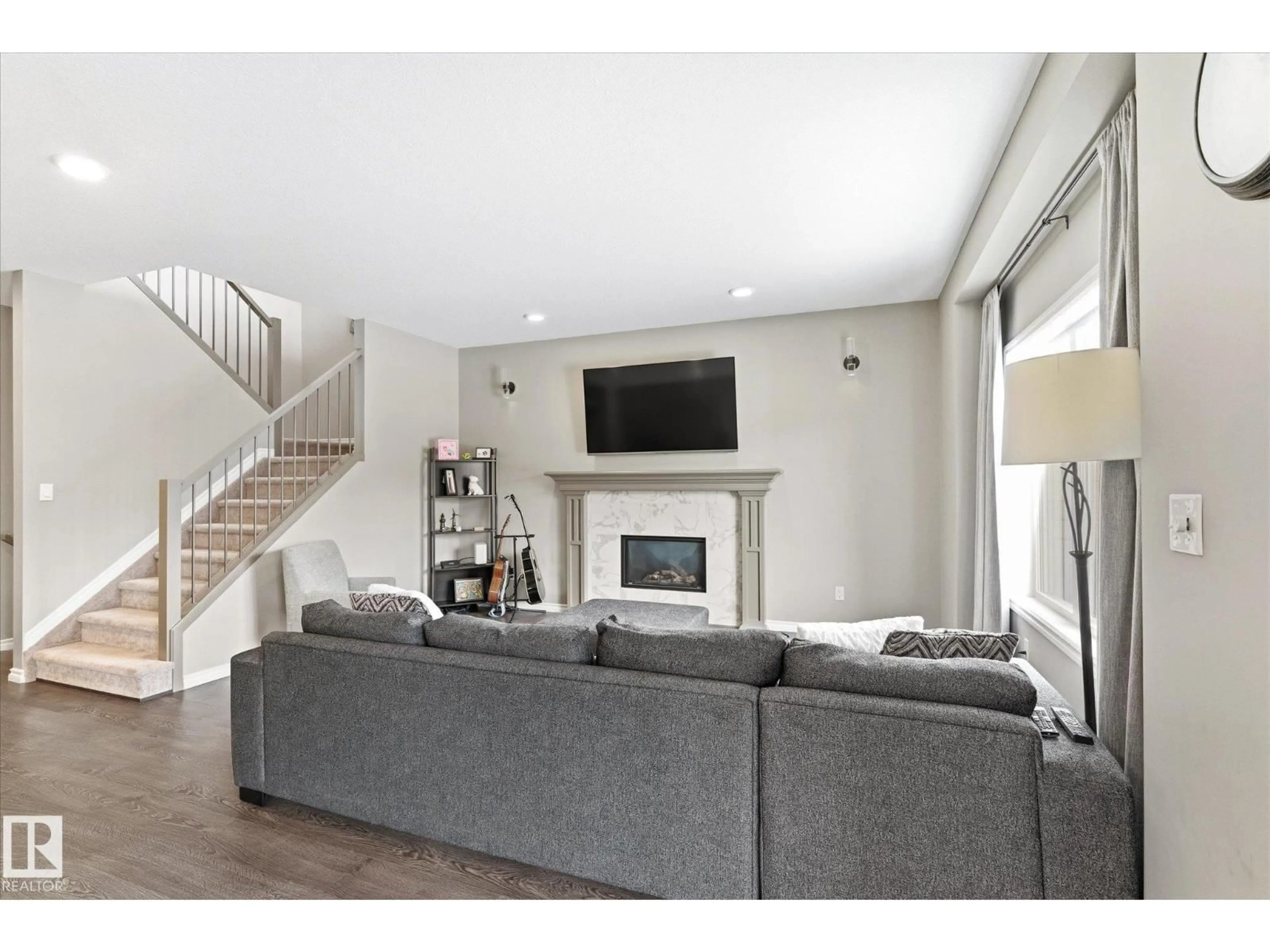 Living room with furniture, unknown for NW - 13012 207 ST, Edmonton Alberta T5S0K1