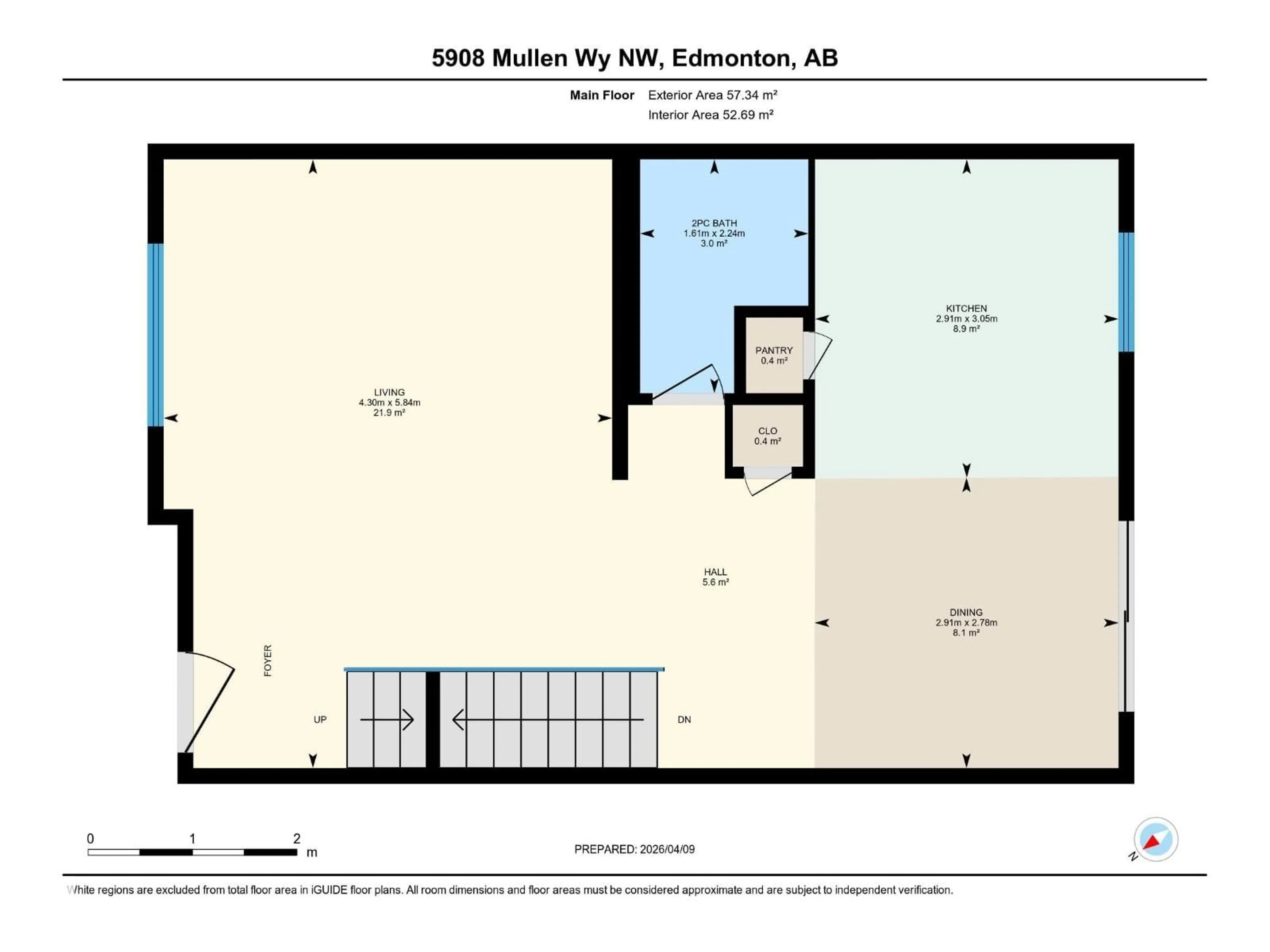 Floor plan for 5908 MULLEN WY, Edmonton Alberta T6R0S7