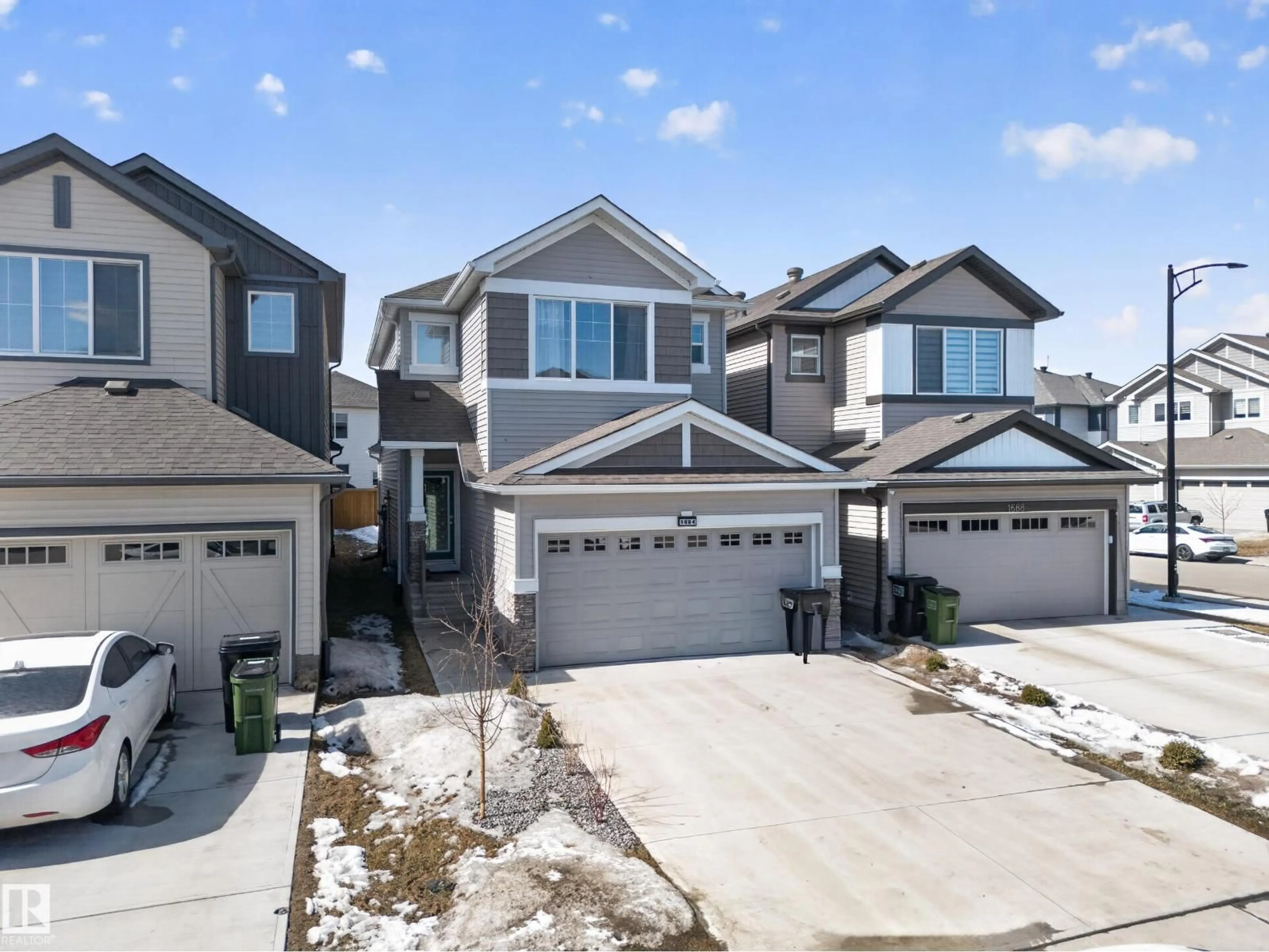 A pic from outside/outdoor area/front of a property/back of a property/a pic from drone, street for NW - 1684 12 ST, Edmonton Alberta T6T2N4