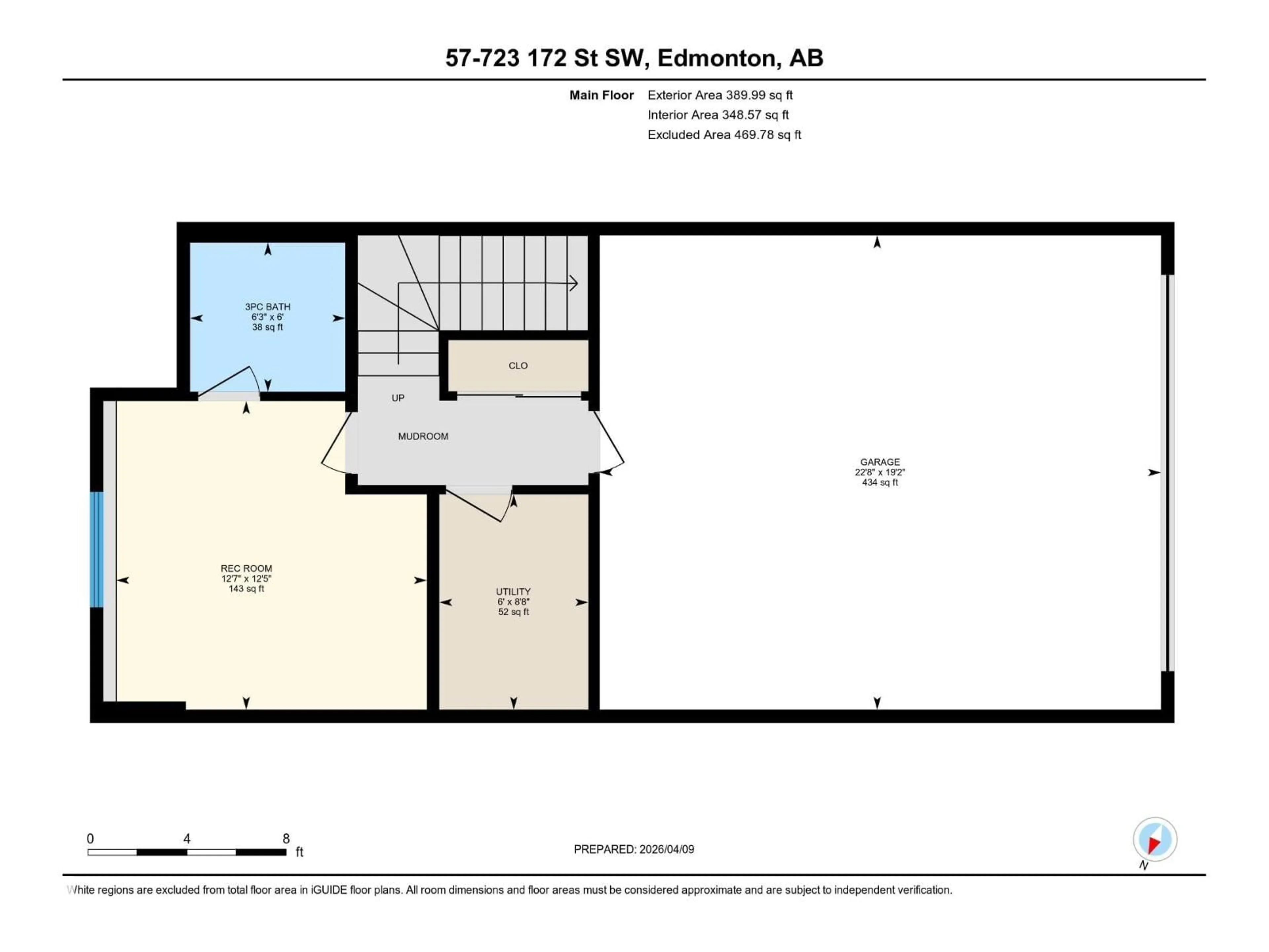 Floor plan for 723 - 57 172 ST, Edmonton Alberta T6W2N6