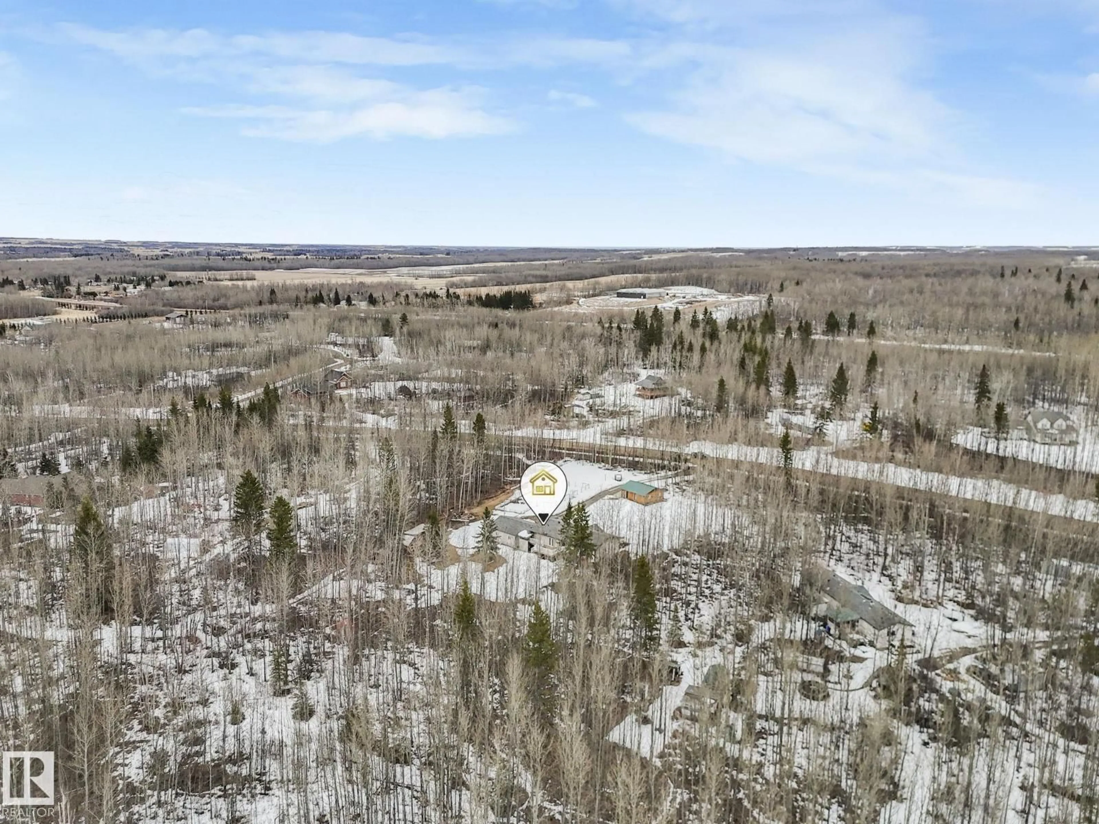 A pic from outside/outdoor area/front of a property/back of a property/a pic from drone, forest/trees view for 636 462014 RGE ROAD 10, Rural Wetaskiwin County Alberta T0C2V0
