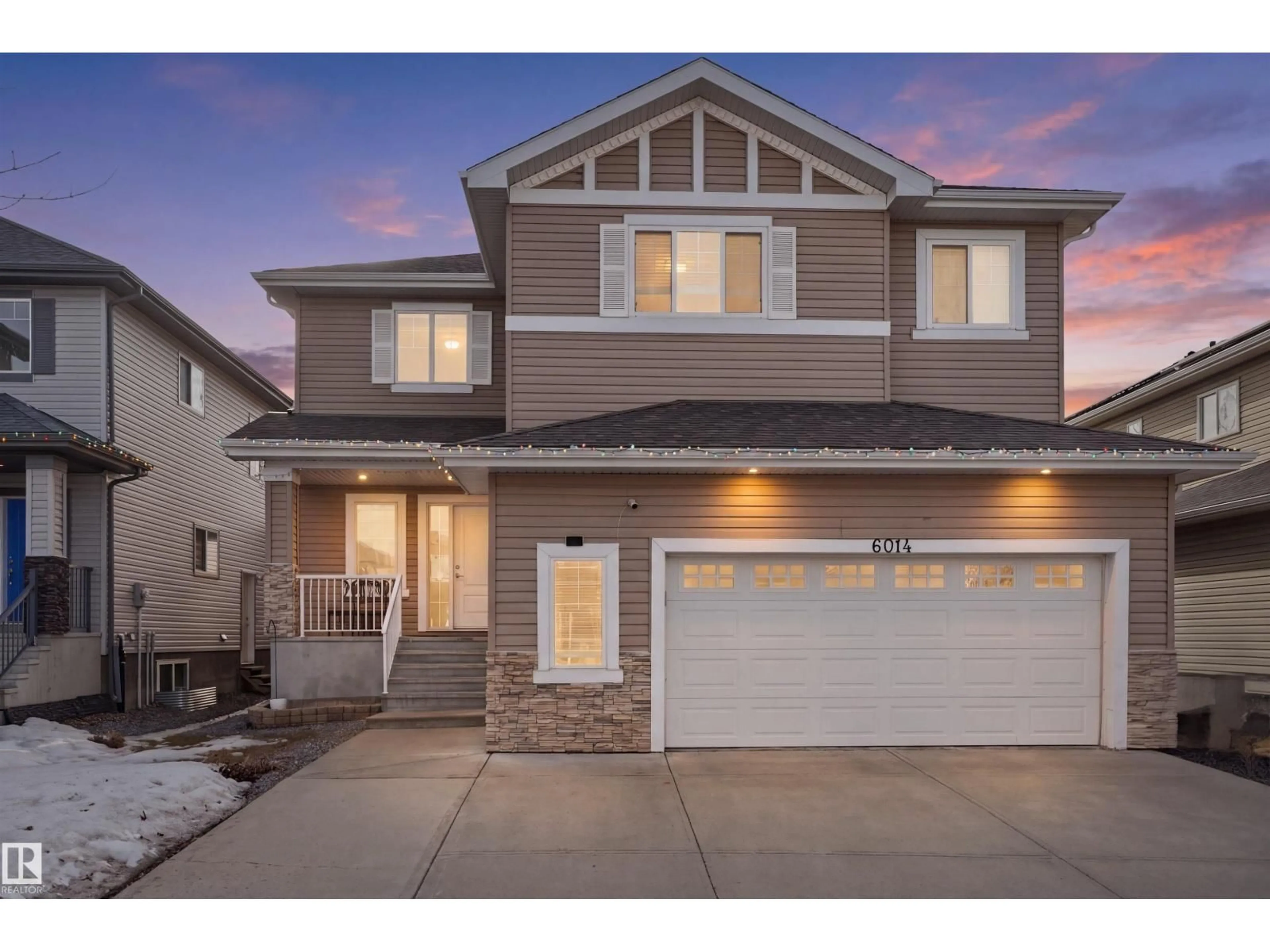 Home with vinyl exterior material, street for 6014 60 ST, Beaumont Alberta T4X0H8