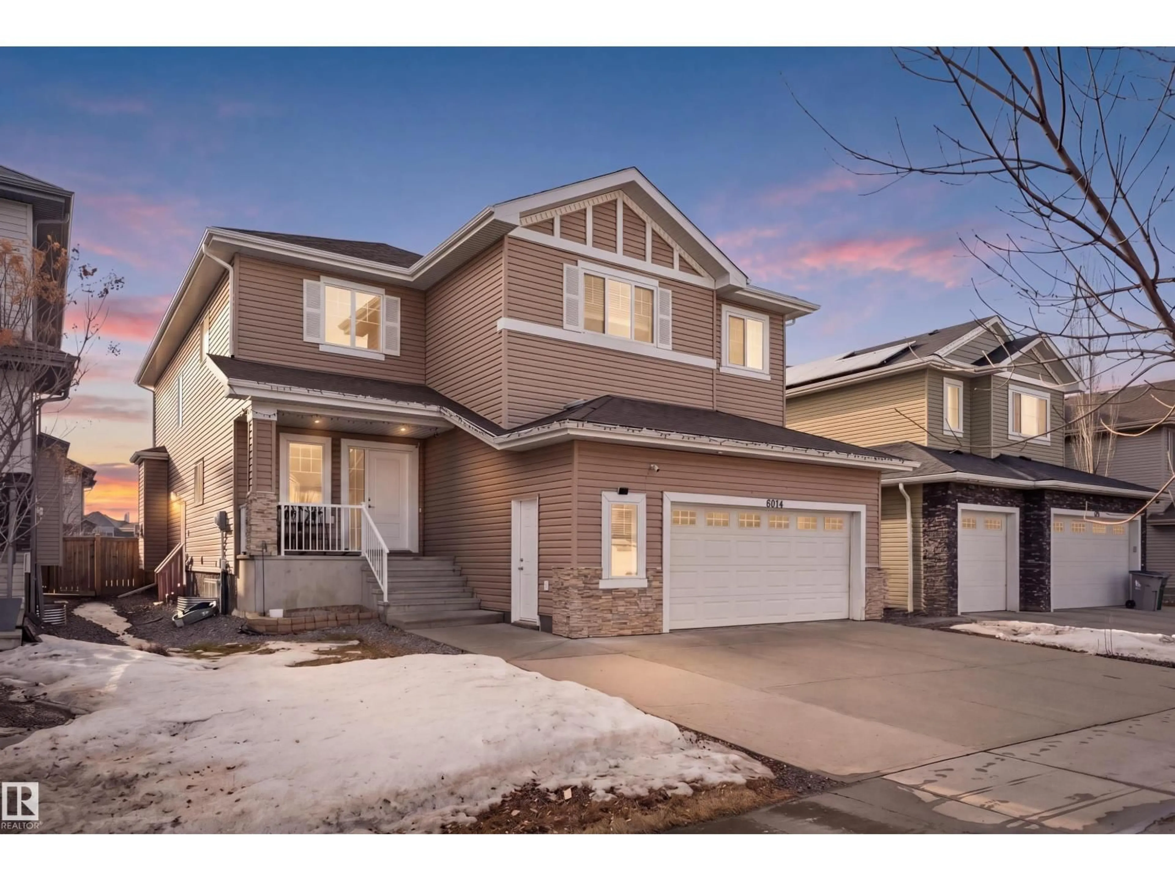 Home with vinyl exterior material, street for 6014 60 ST, Beaumont Alberta T4X0H8