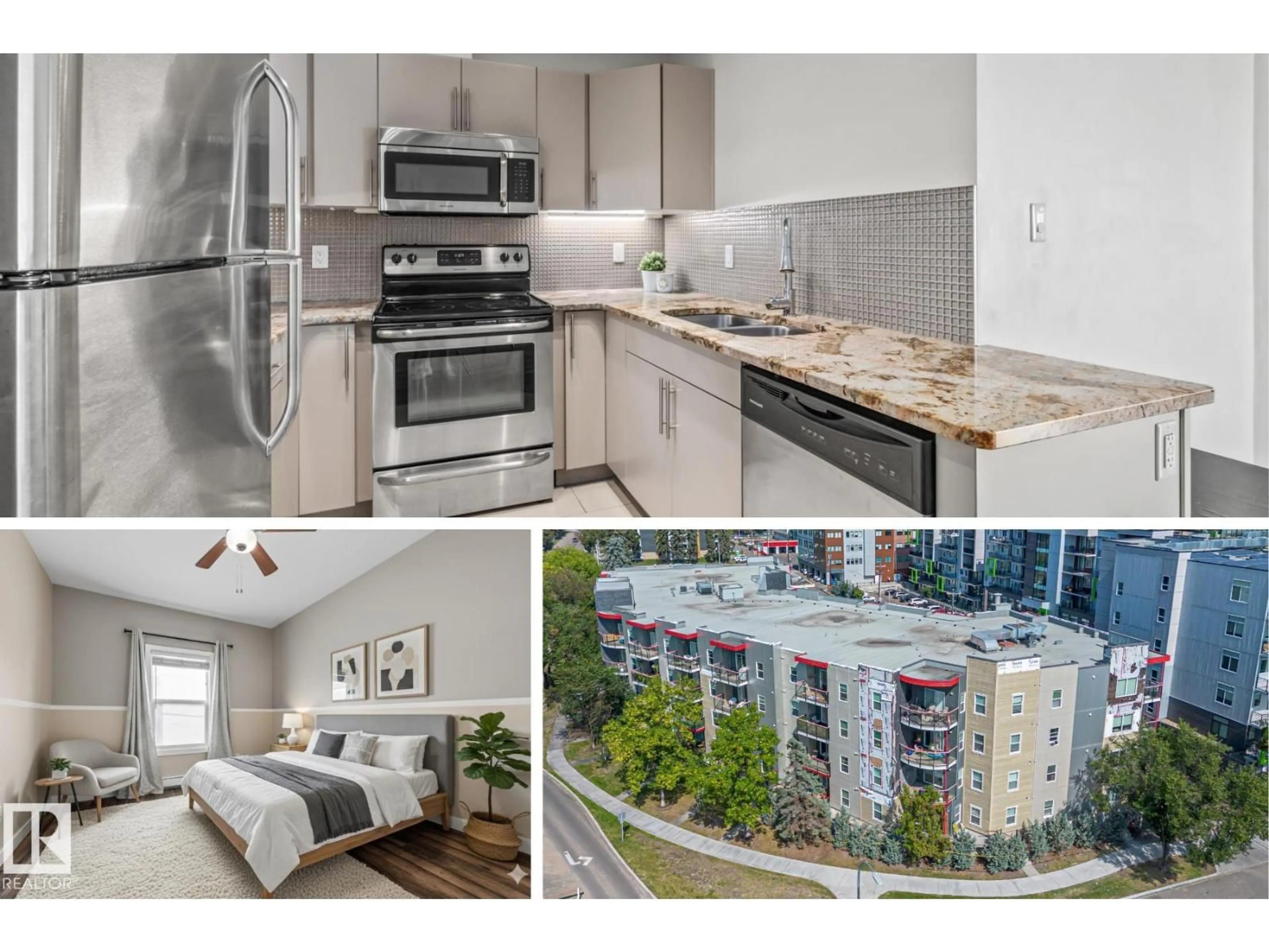 Open concept kitchen, unknown for #212 - 10611 117 ST, Edmonton Alberta T5H0G6