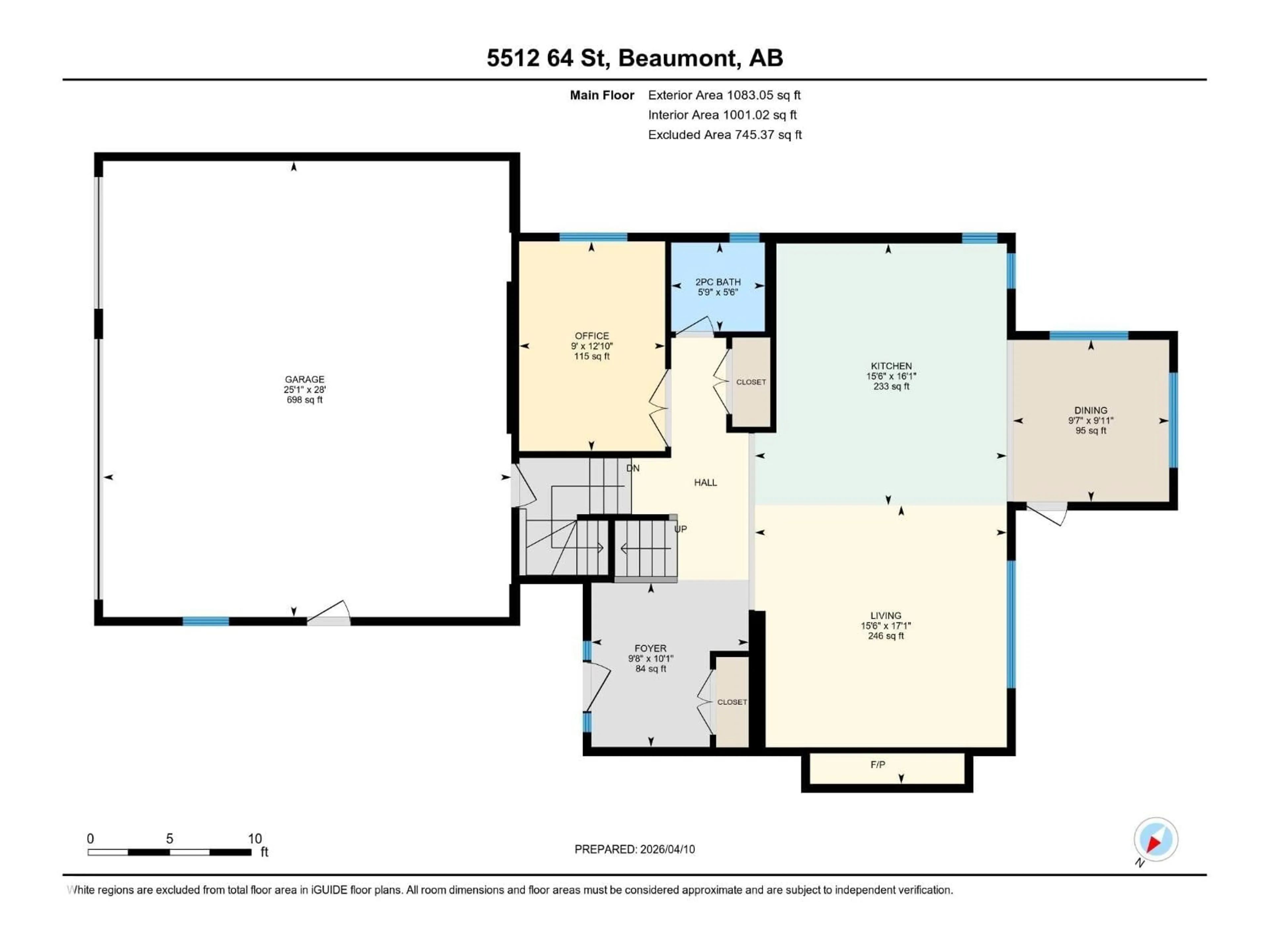 Floor plan for 5512 64 ST, Beaumont Alberta T4X0H1
