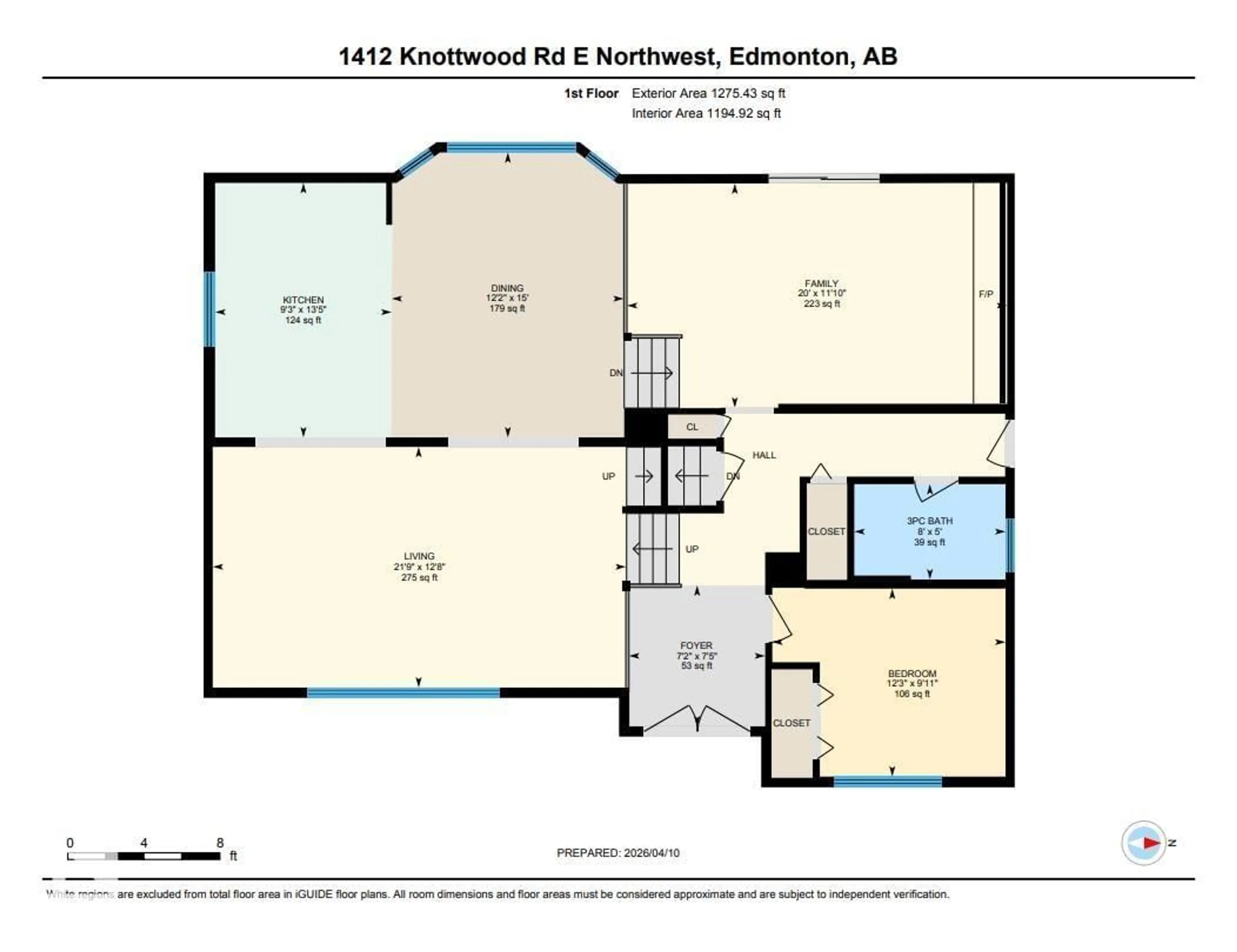 Floor plan for NW - 1412 KNOTTWOOD RD E, Edmonton Alberta T6K2J9