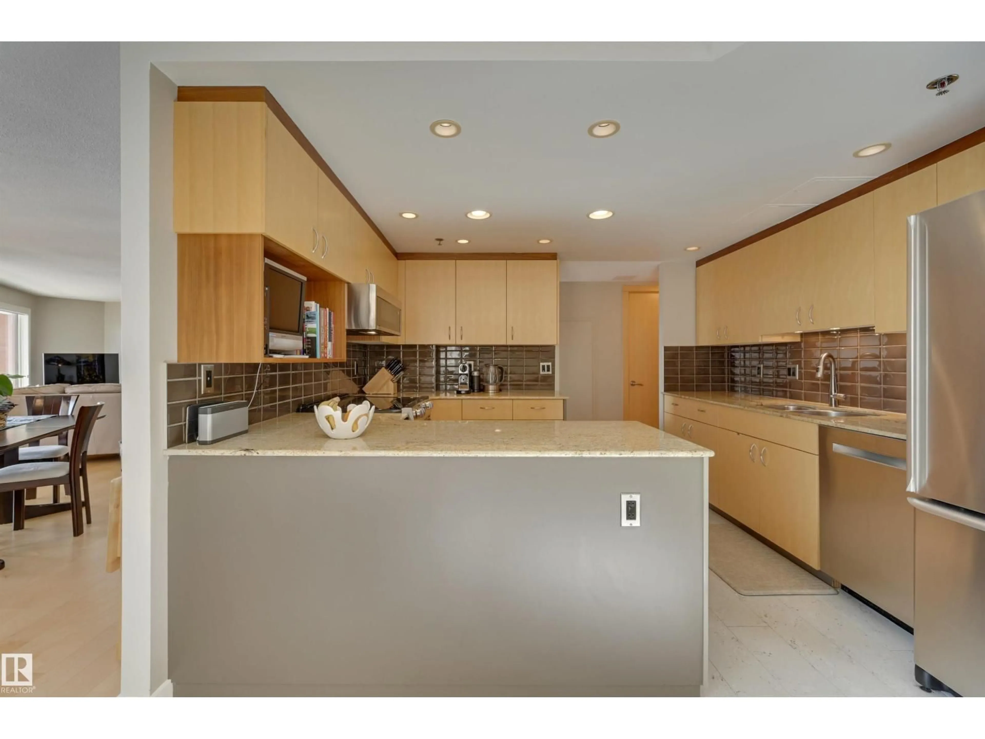 Standard kitchen, ceramic/tile floor for 701 - 12319 JASPER AV, Edmonton Alberta T5N4A7