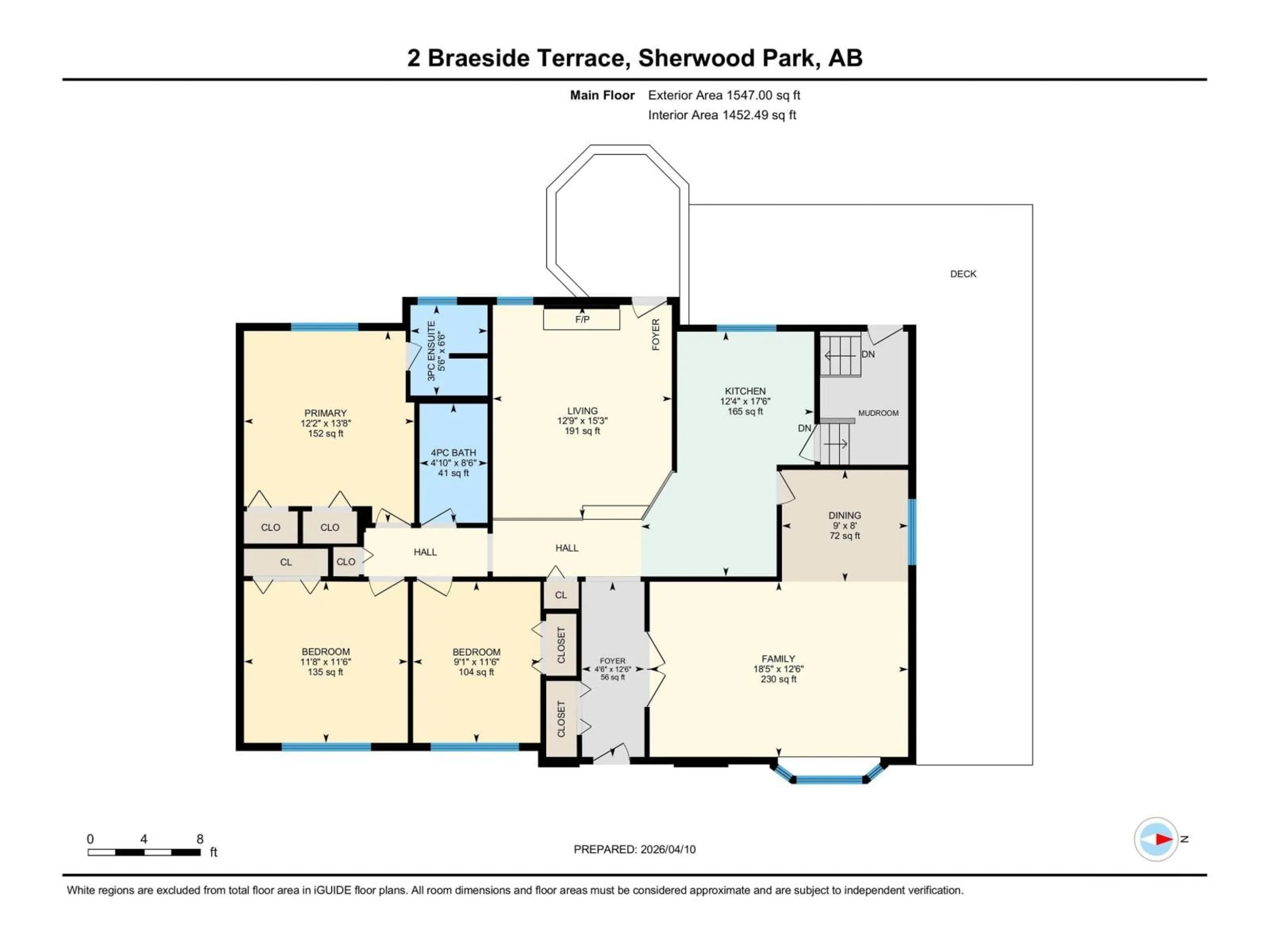 Floor plan for 2 BRAESIDE TC, Sherwood Park Alberta T8A3V6