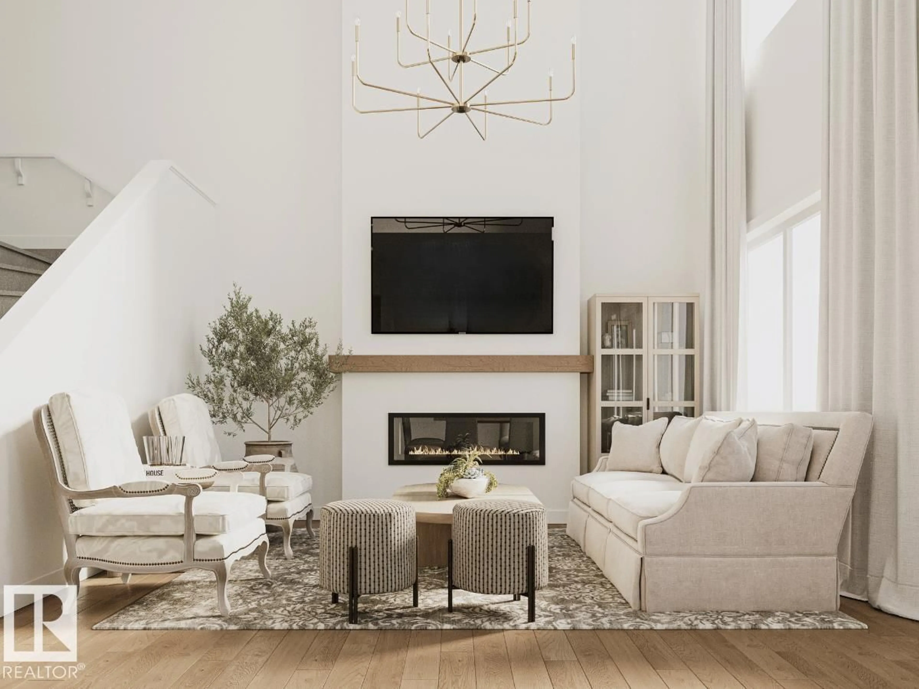 Living room with furniture, unknown for SW - 5011 CAWSEY LI, Edmonton Alberta T6W5G4