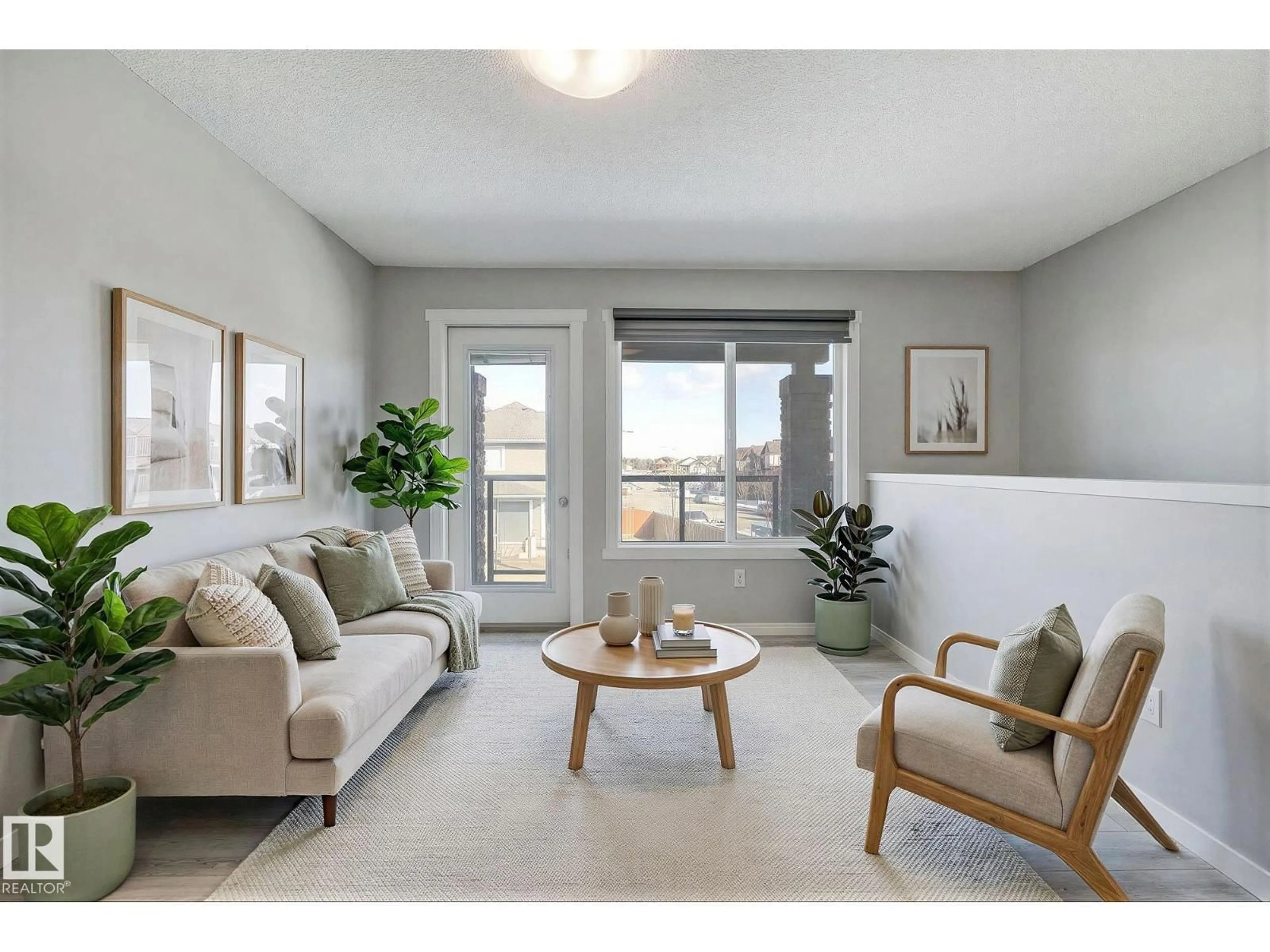 Living room with furniture, unknown for 1530 - 20 TAMARACK BV, Edmonton Alberta T6T2E6