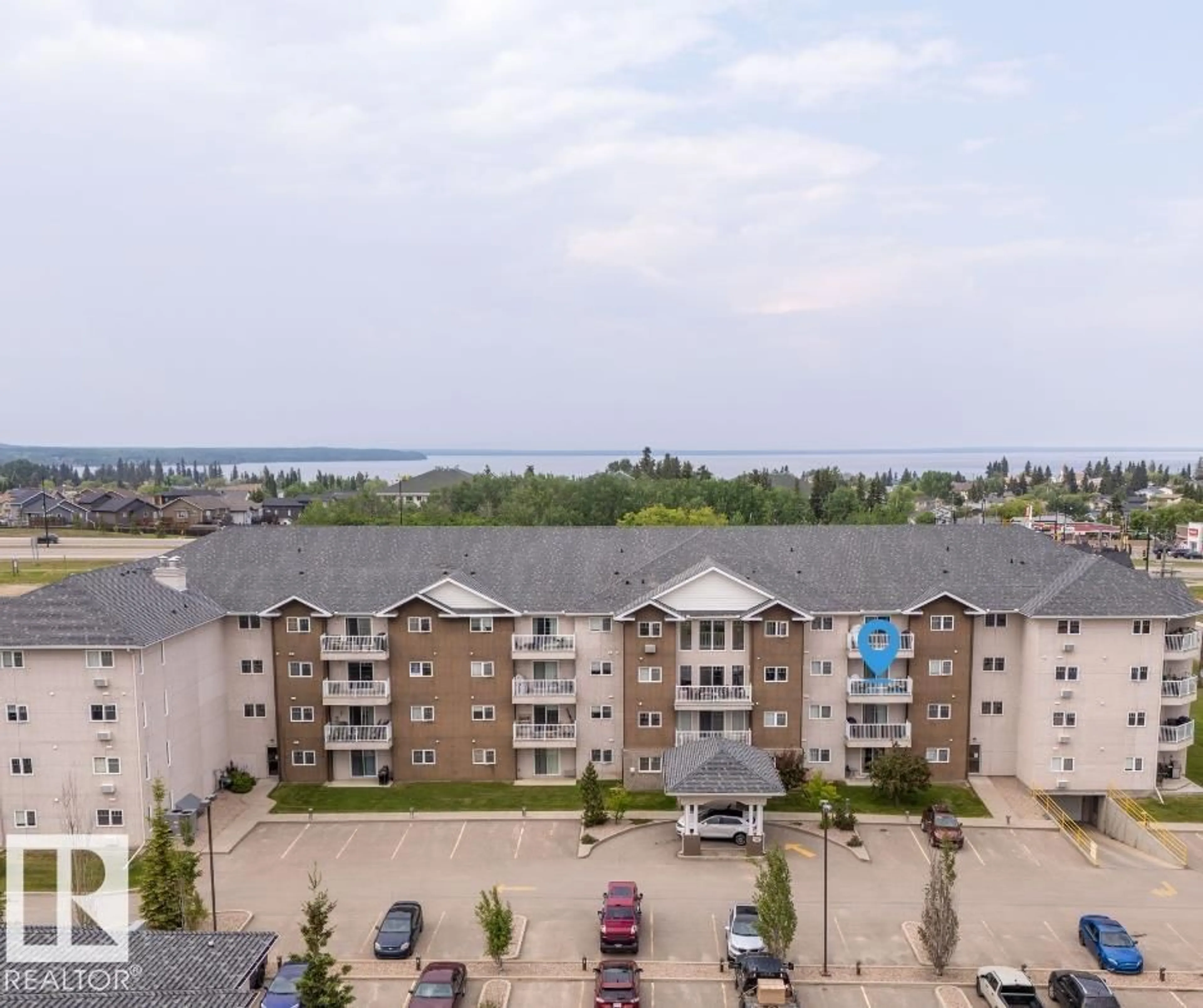 A pic from outside/outdoor area/front of a property/back of a property/a pic from drone, city buildings view from balcony for 3302 - 901 16 ST, Cold Lake Alberta T9M0C3