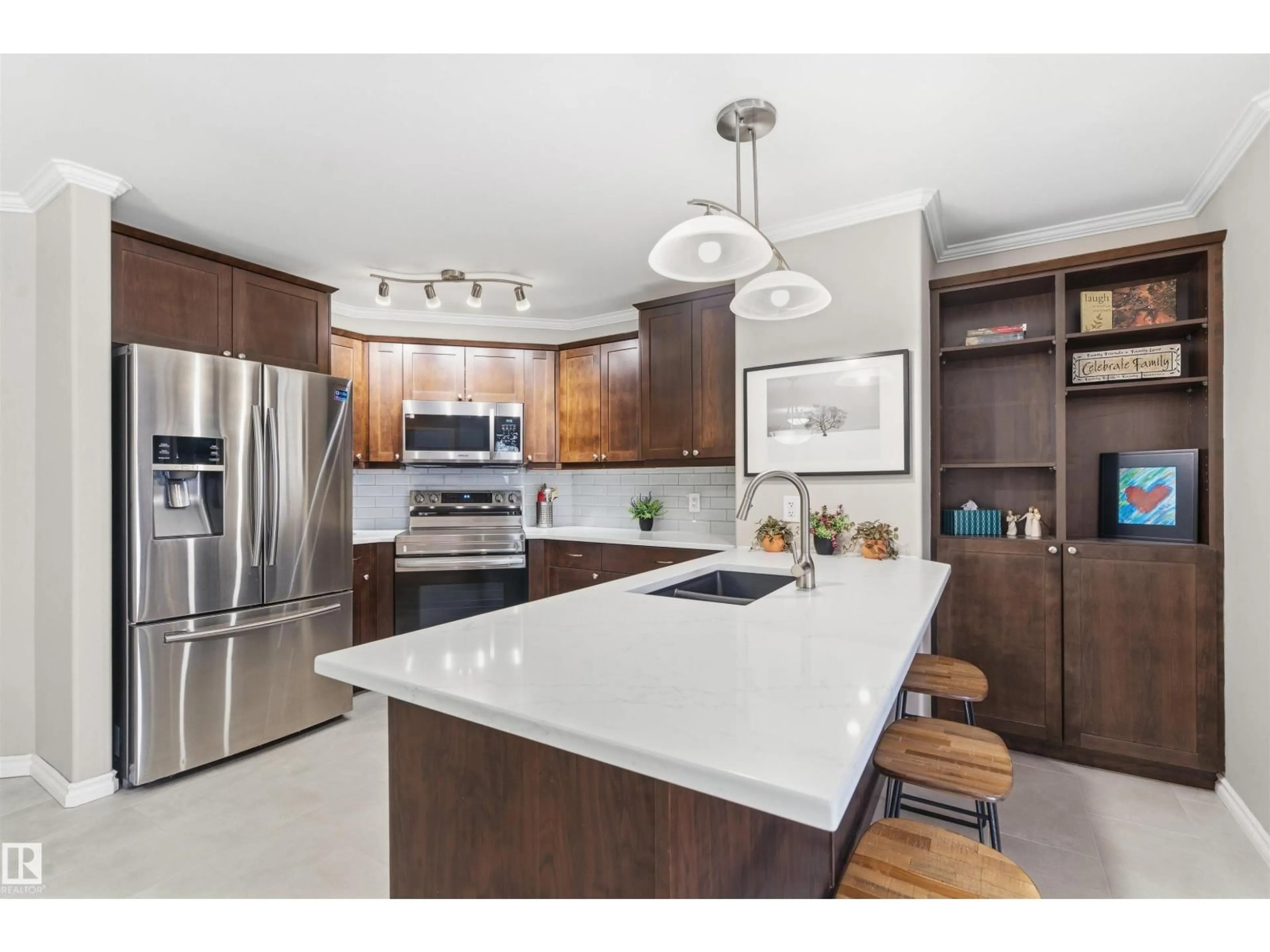 Open concept kitchen, ceramic/tile floor for 3302 - 901 16 ST, Cold Lake Alberta T9M0C3