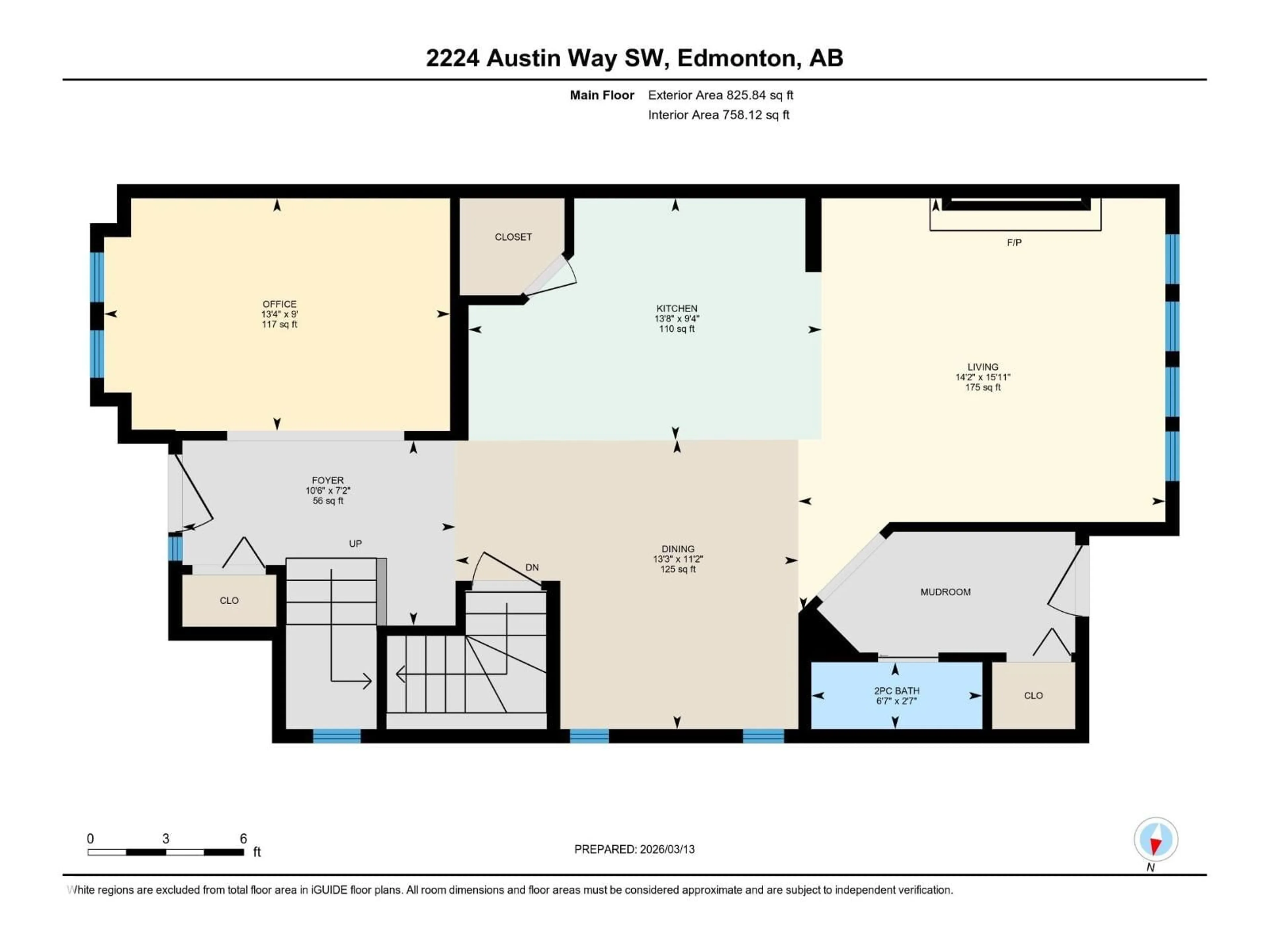 Floor plan for 2224 AUSTIN WY, Edmonton Alberta T6W0L2
