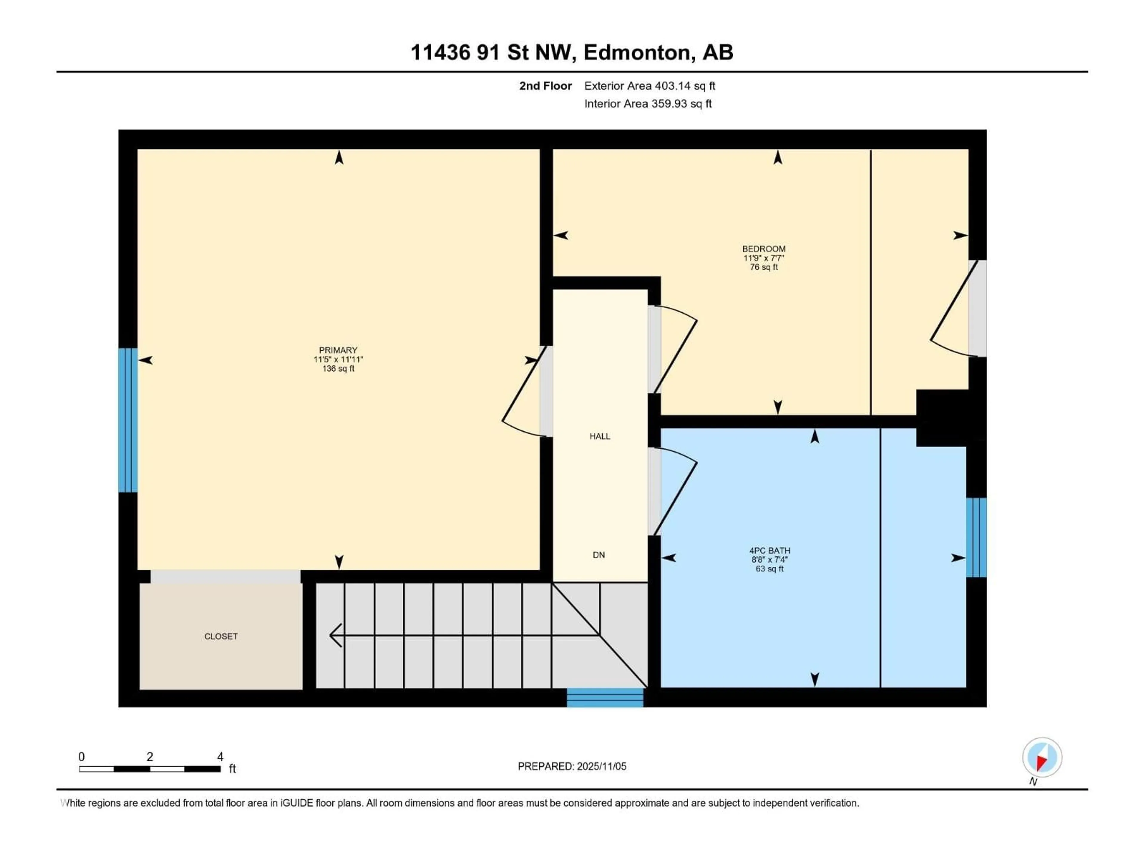 Floor plan for 11436 91 ST, Edmonton Alberta T5B4A5