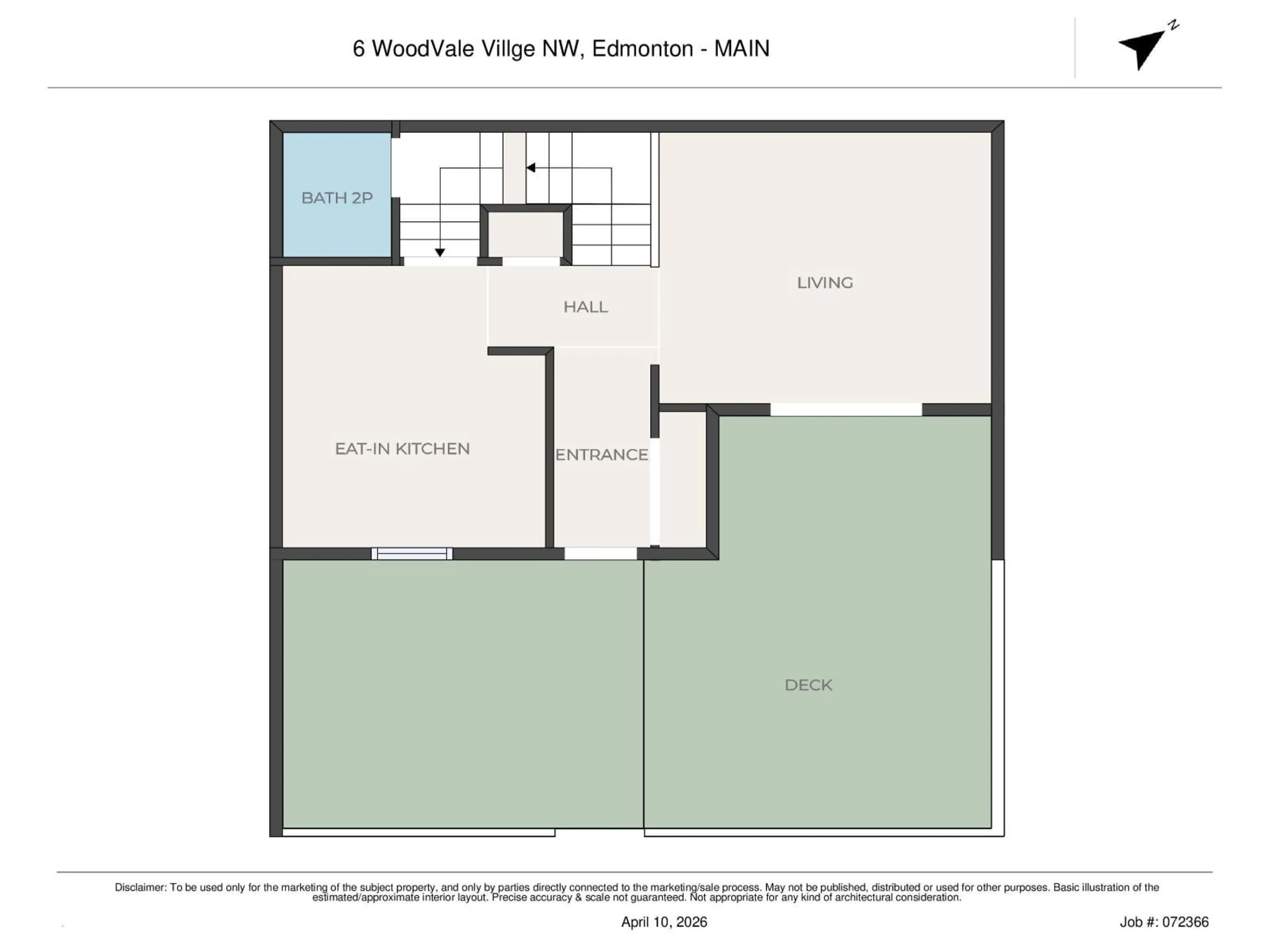 Floor plan for 6 WOODVALE VG, Edmonton Alberta T6L1W4