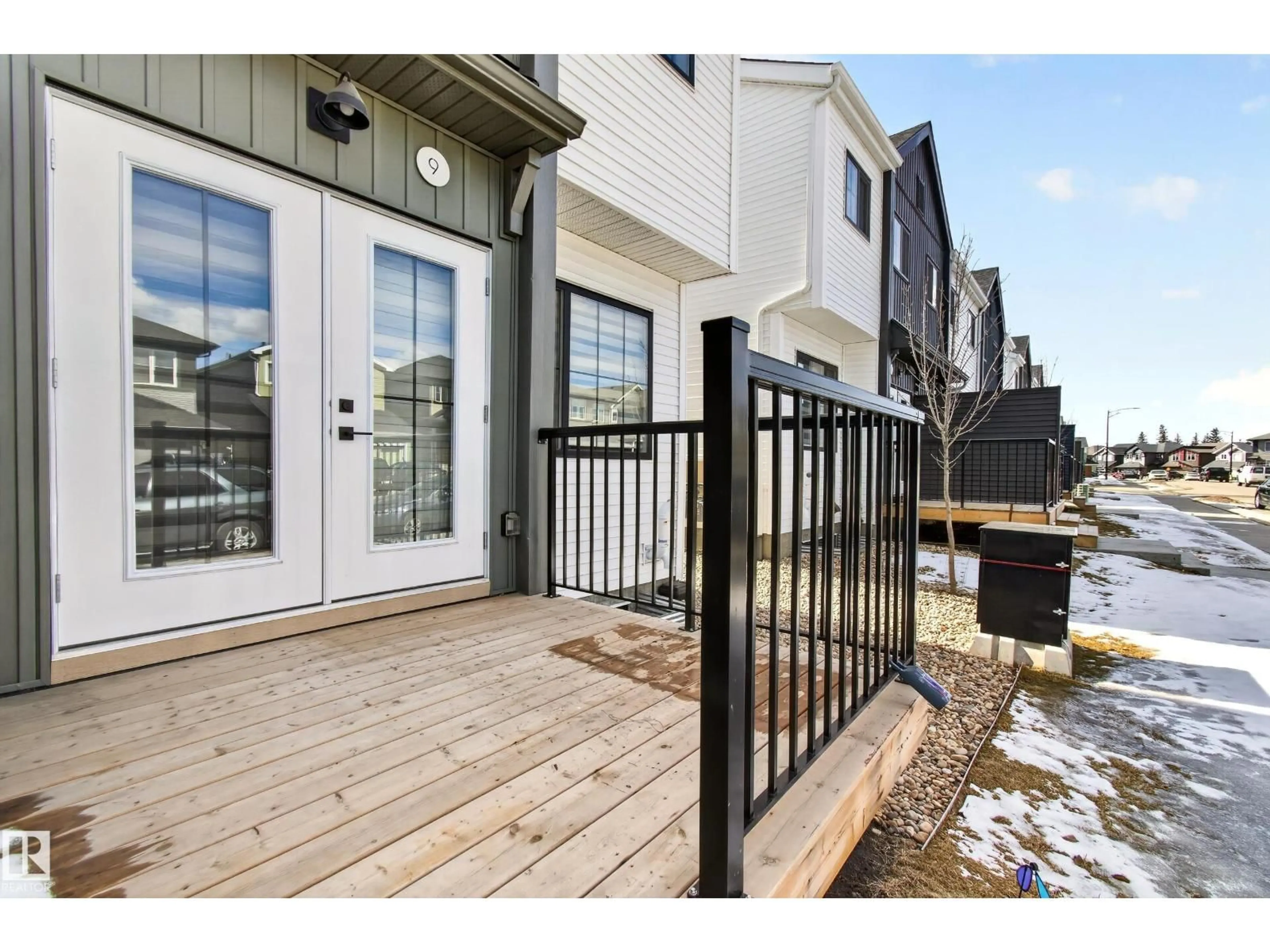 Patio, water/lake/river/ocean view for Unit 9 - 1910 COLLIP VIEW SW, Edmonton Alberta T6W5H4