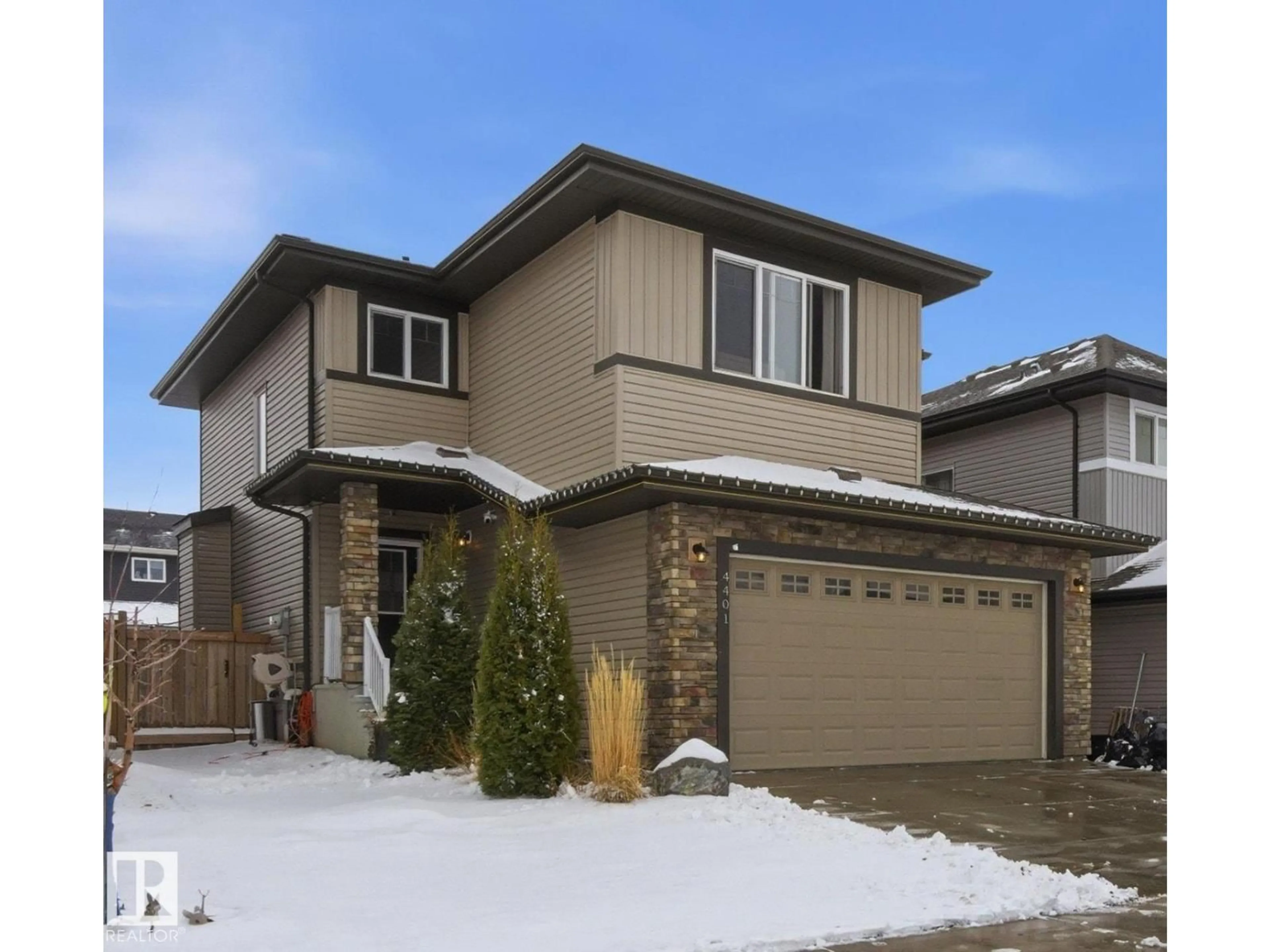 Home with vinyl exterior material, street for 4401 38A ST, Beaumont Alberta T4X0C3