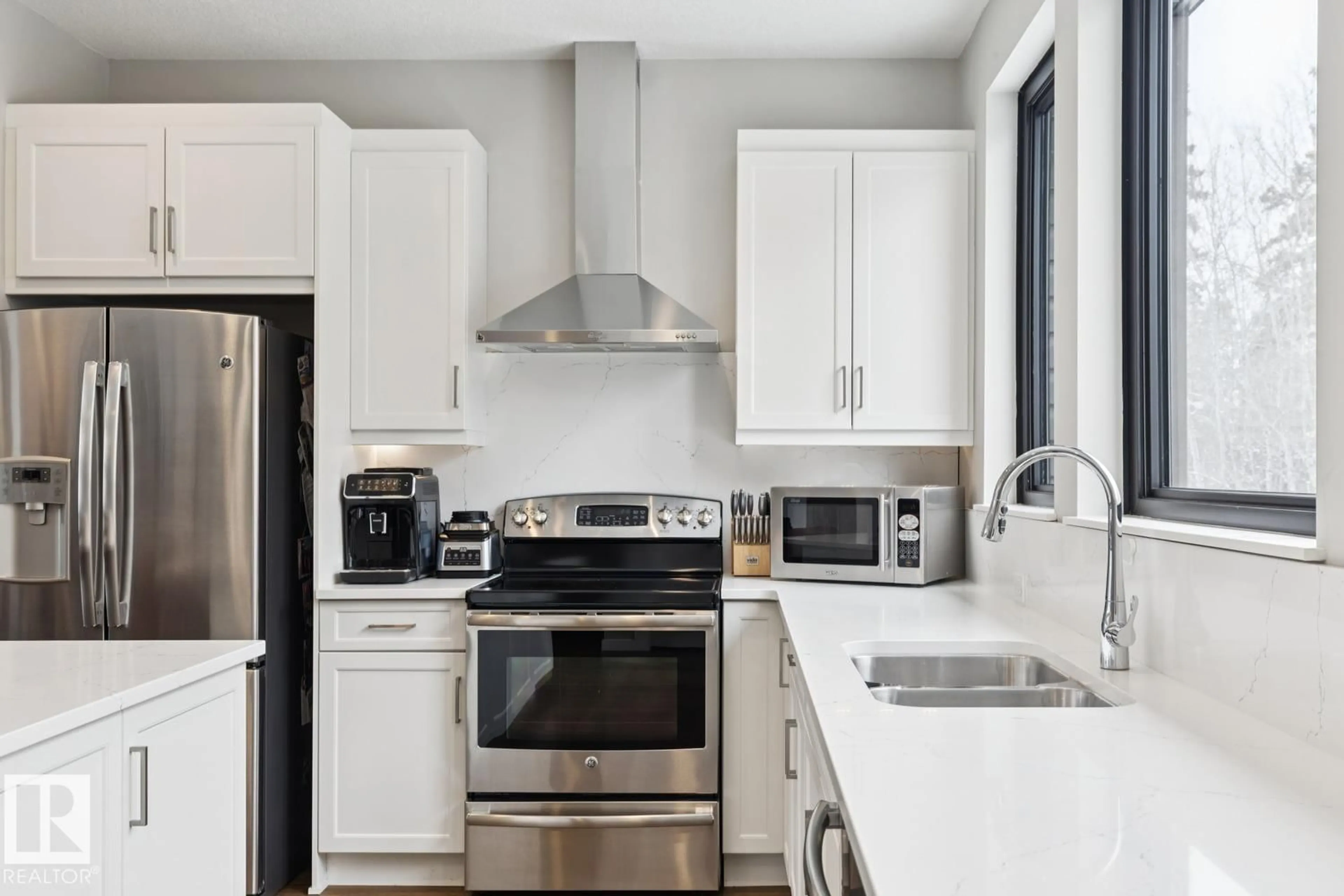 Contemporary kitchen, ceramic/tile floor for #9 - 1304 RUTHERFORD RD, Edmonton Alberta T6W0B4