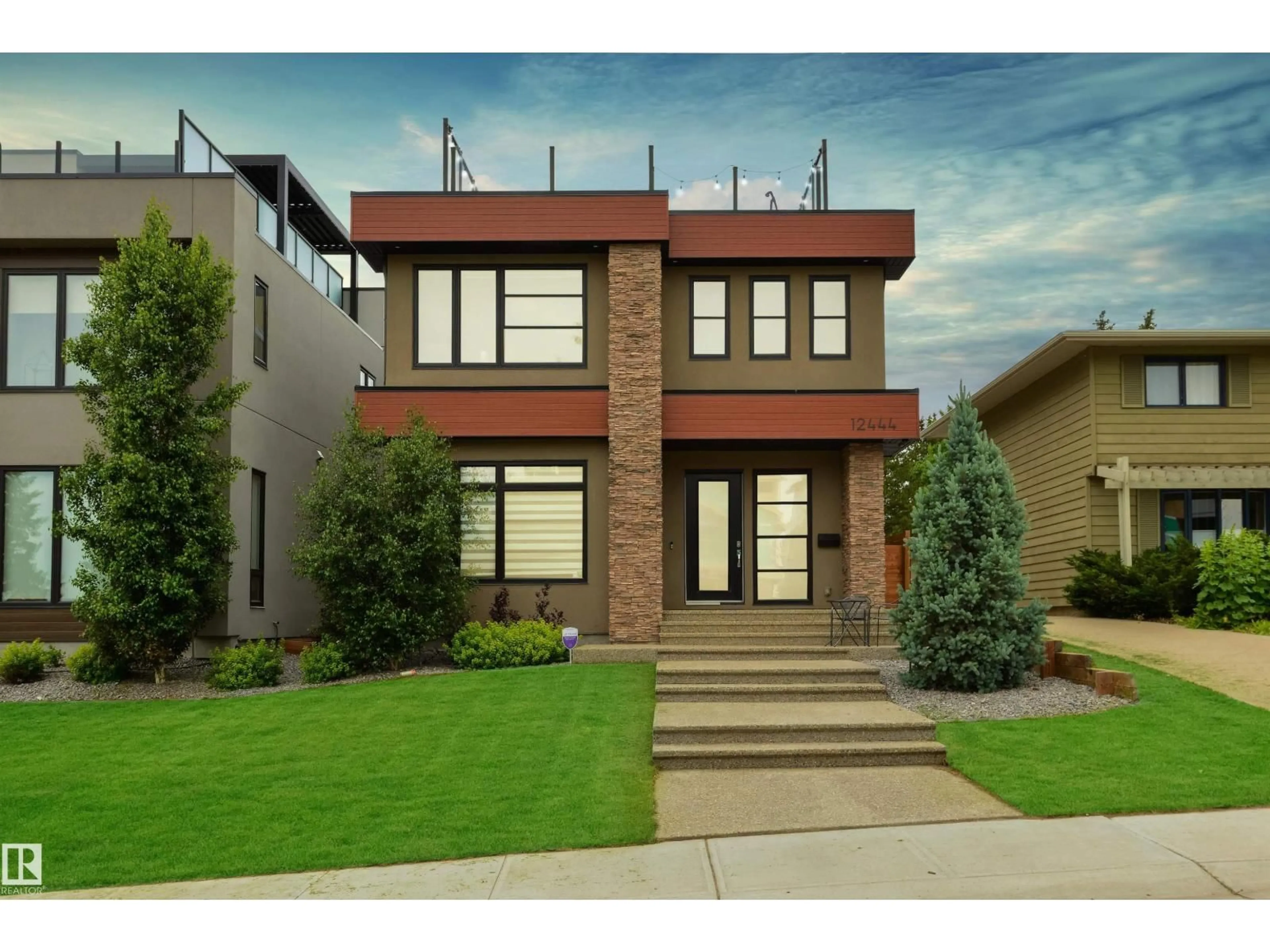 Home with brick exterior material, street for 12444 LANSDOWNE DR, Edmonton Alberta T6H4L5