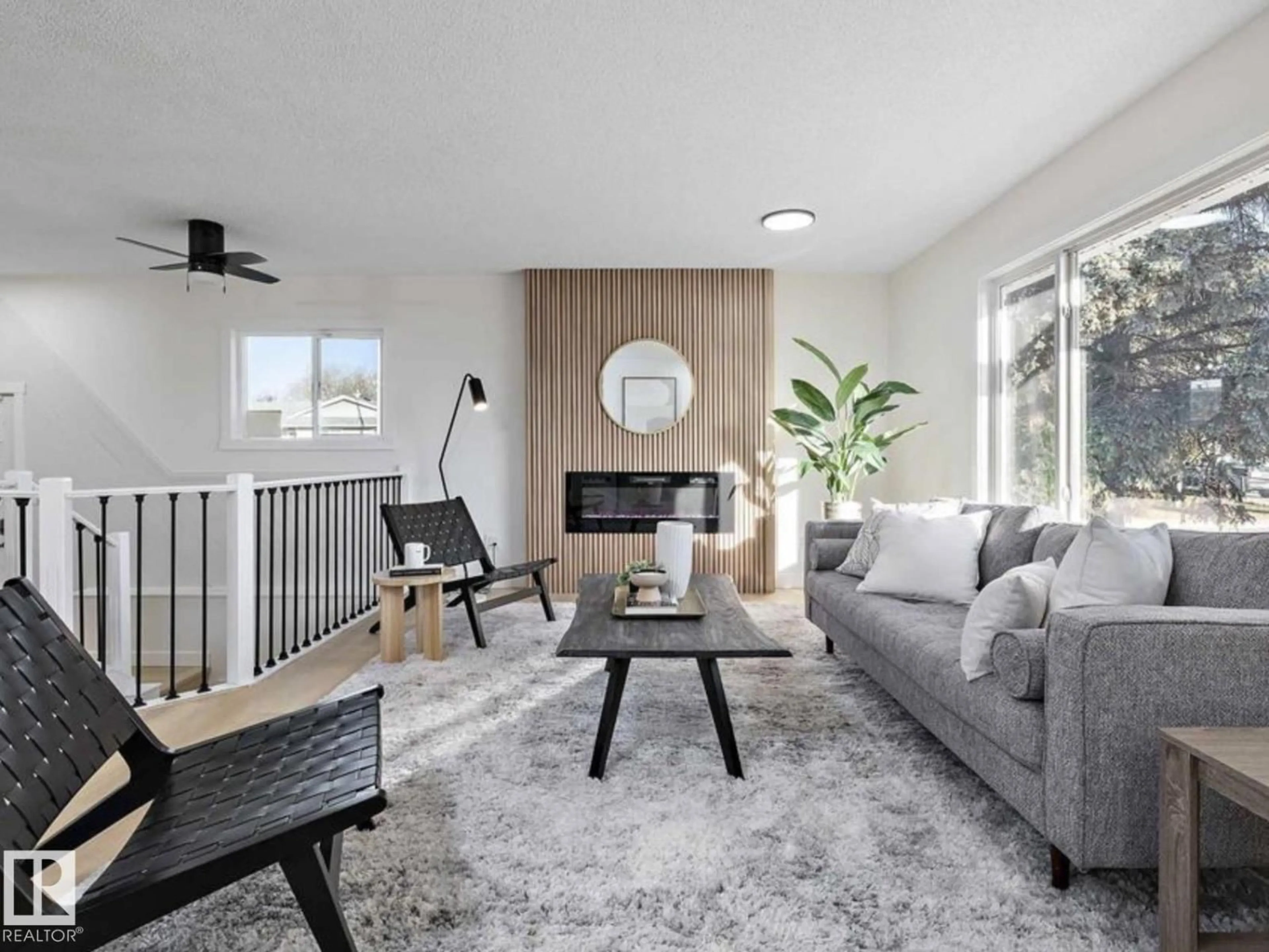 Living room with furniture, unknown for NW - 14736 122 ST, Edmonton Alberta T5X1V9