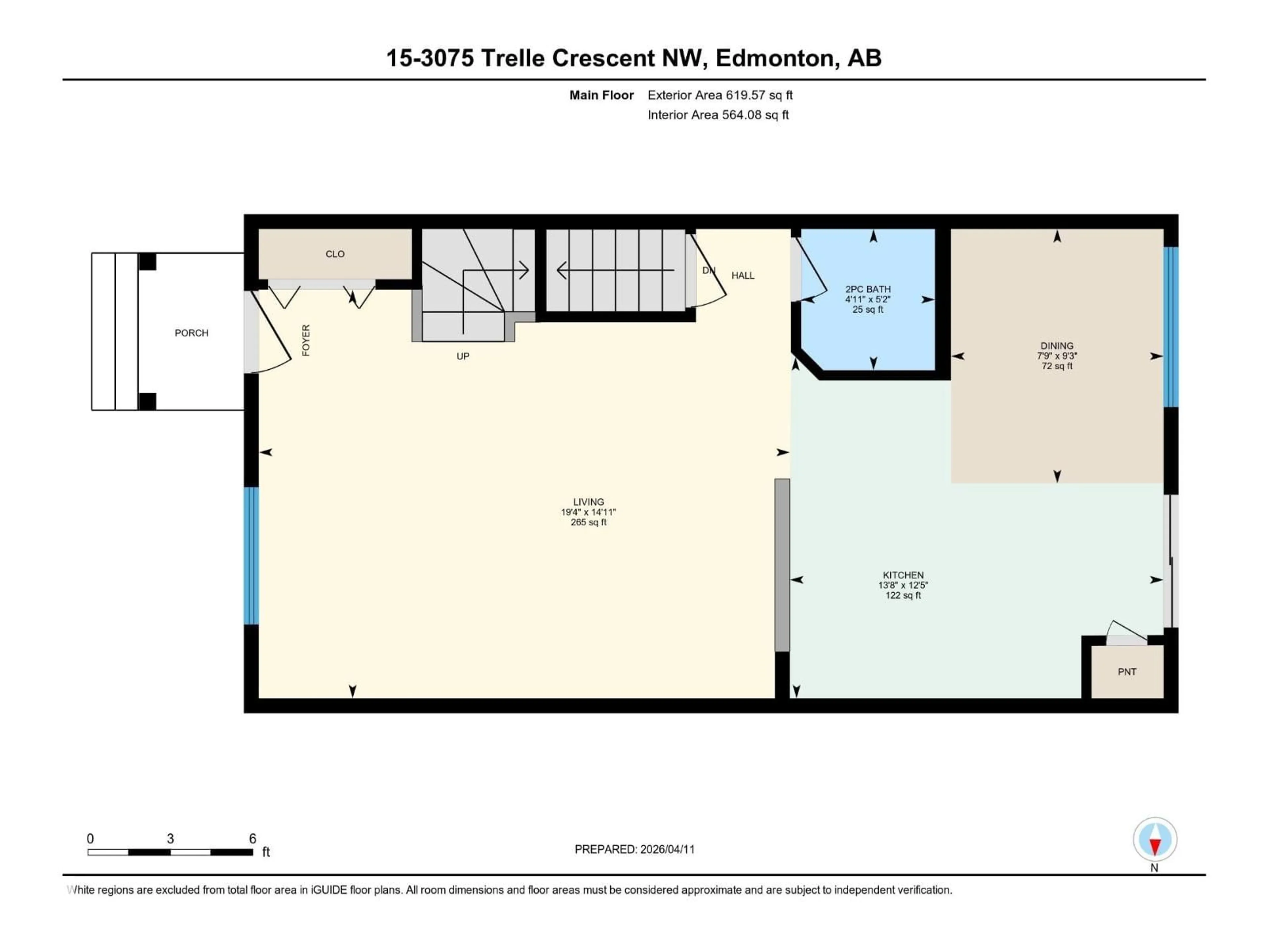 Floor plan for 3075 - 51 TRELLE CR, Edmonton Alberta T6R3V5