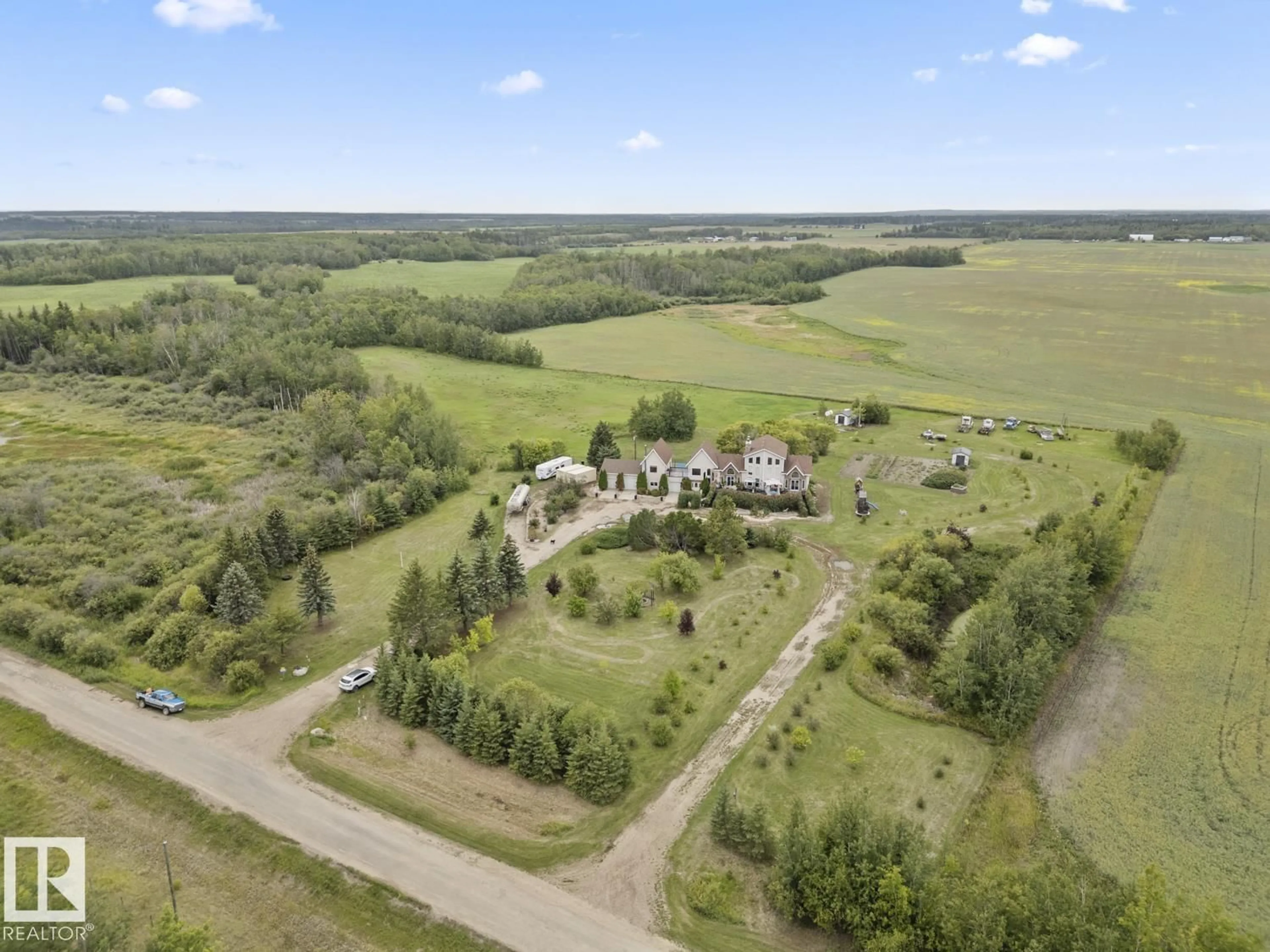 A pic from outside/outdoor area/front of a property/back of a property/a pic from drone, unknown for 62506 RGE RD 453, Rural Bonnyville M.D. Alberta T9N2H3