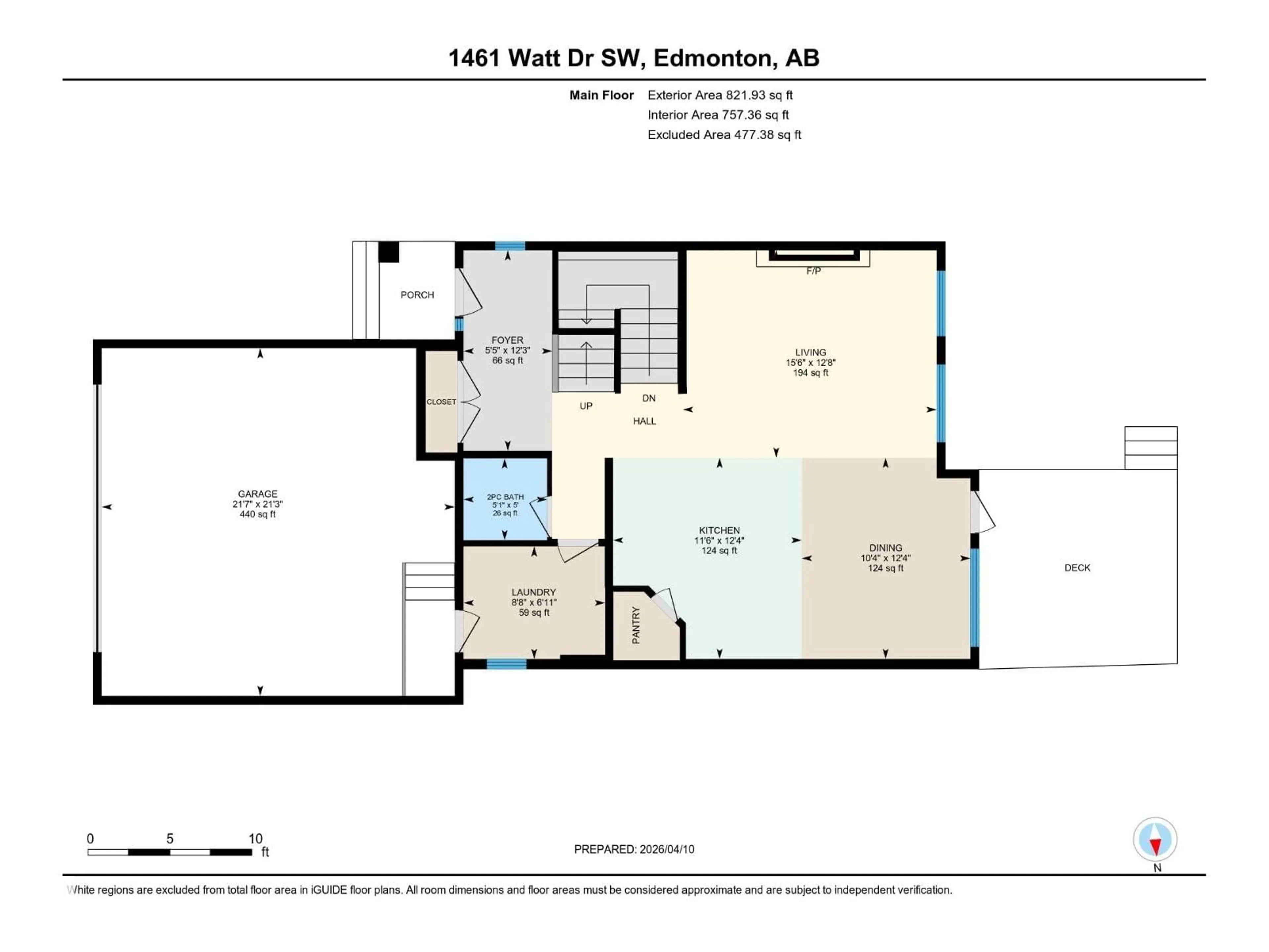 Floor plan for 1461 WATT DR, Edmonton Alberta T6X1T1
