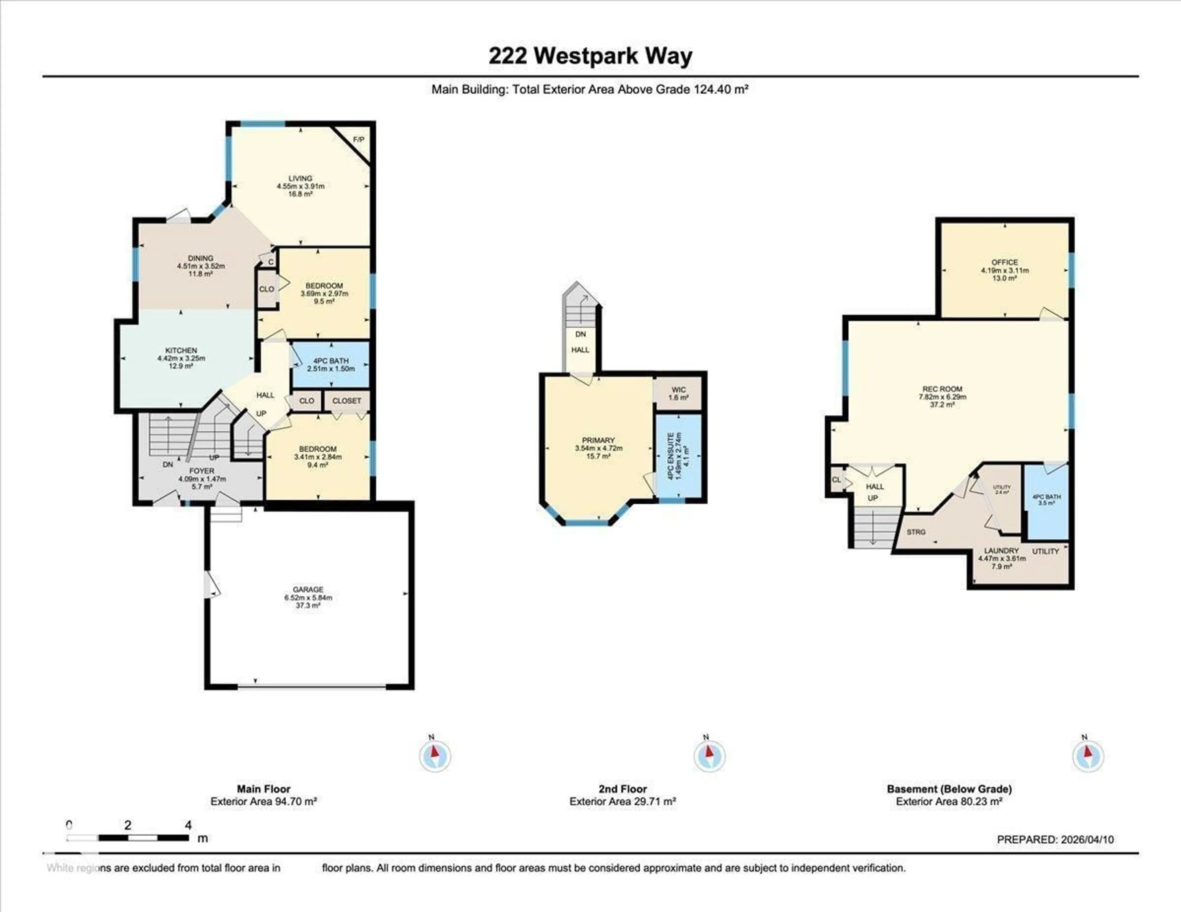 Floor plan for 222 WESTPARK WY, Fort Saskatchewan Alberta T8L4M4