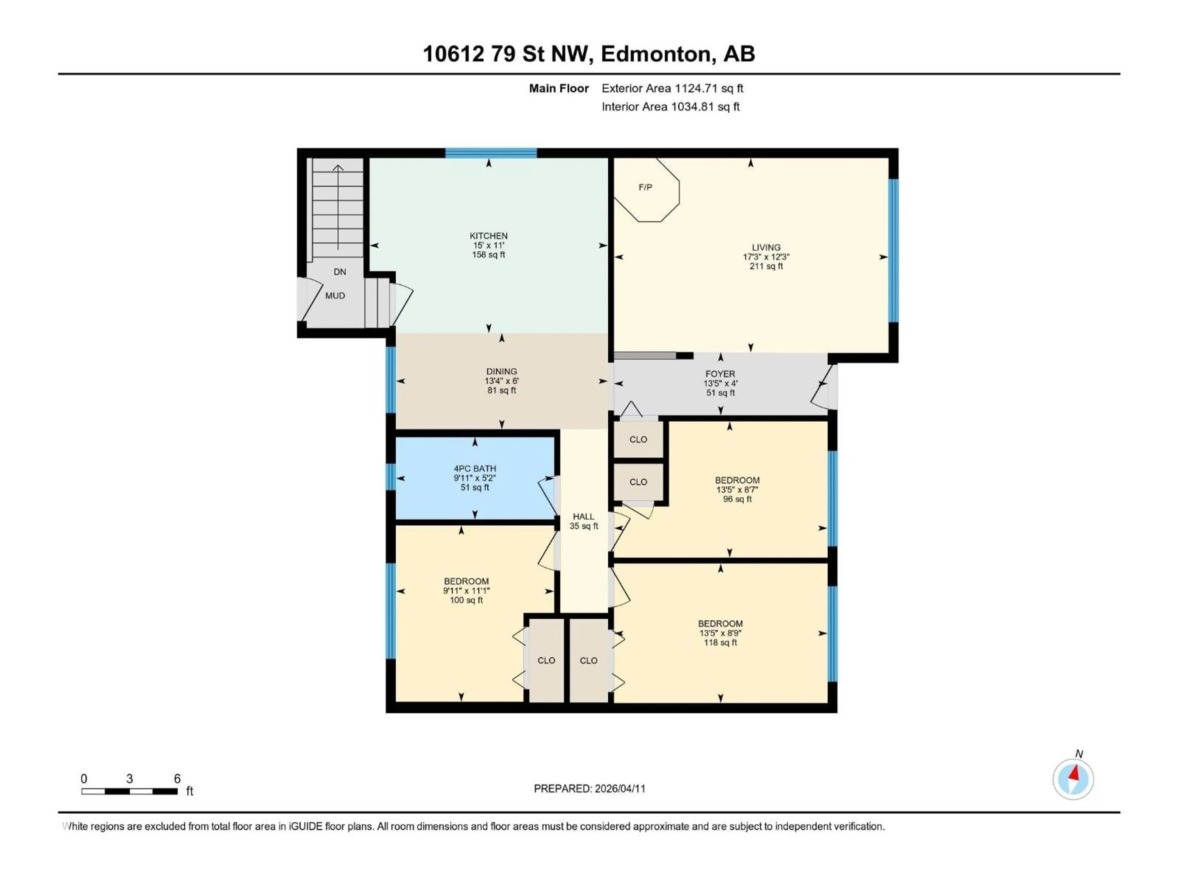 Floor plan for NW - 10612 79 ST, Edmonton Alberta T6A3H4