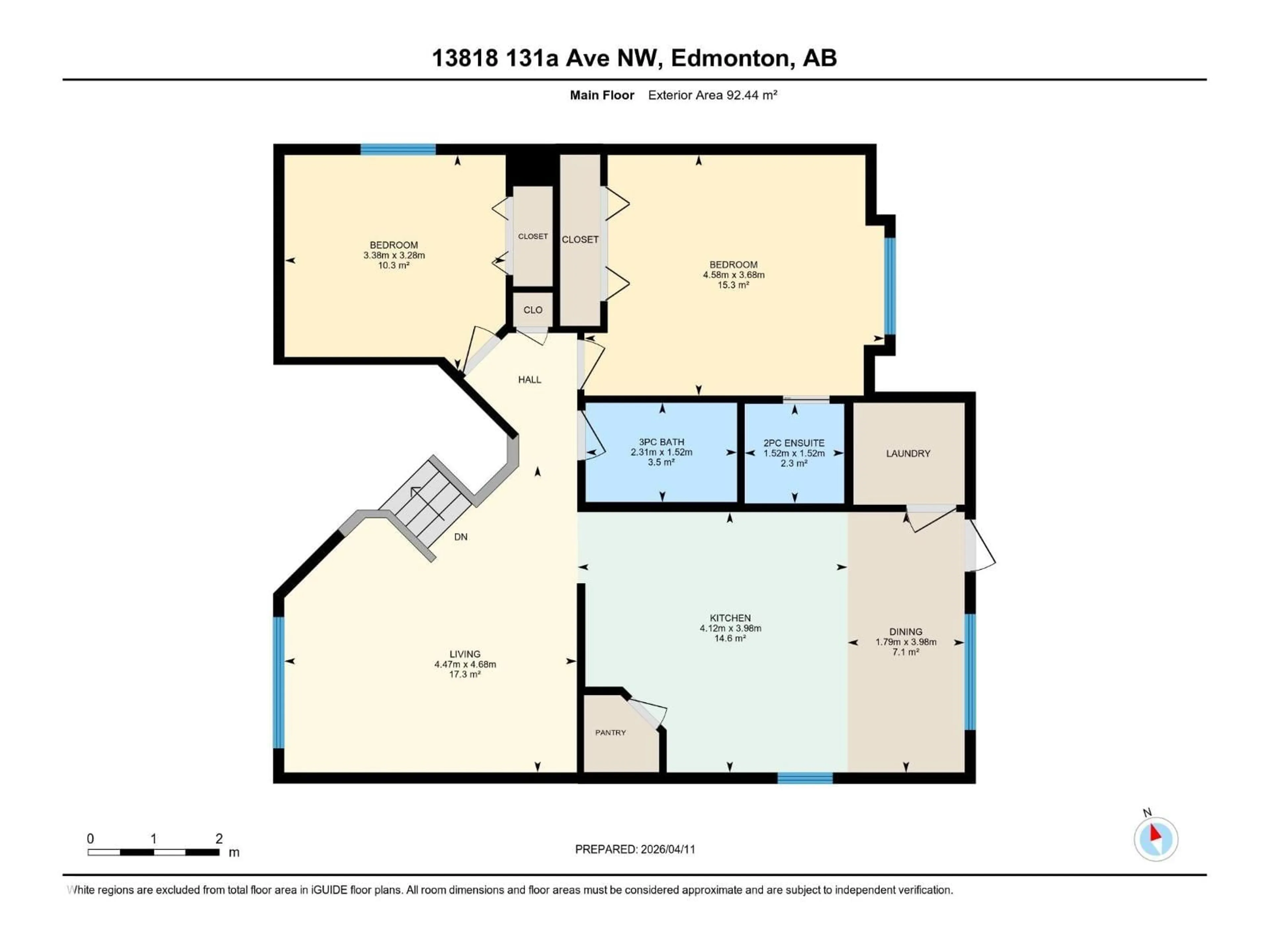 Floor plan for NW - 13818 131A AV, Edmonton Alberta T5L5A7