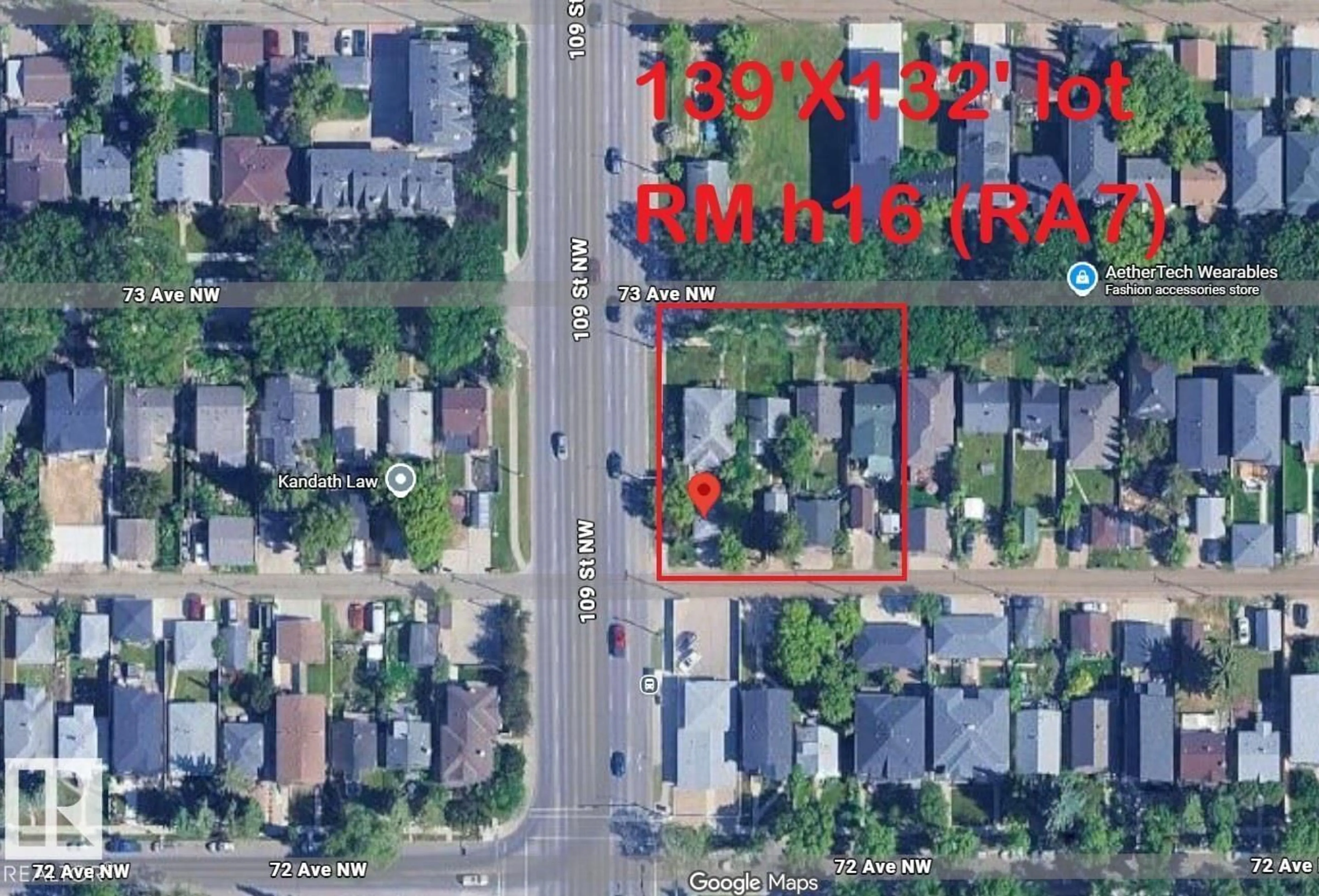 A pic from outside/outdoor area/front of a property/back of a property/a pic from drone, street for 10835 73 AV, Edmonton Alberta T6E1C8